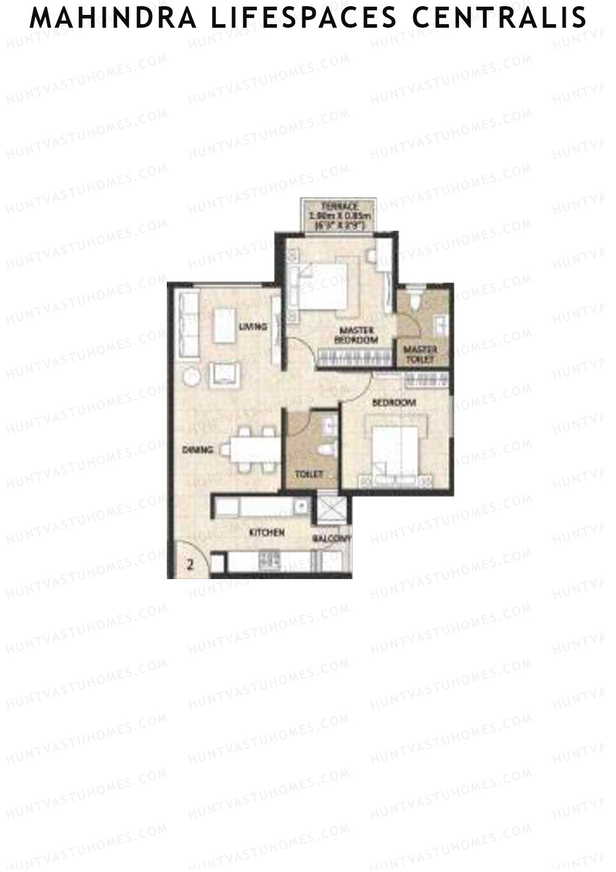 Mahindra Lifespaces Centralis Tower 1 Unit 2 Floor Plan
