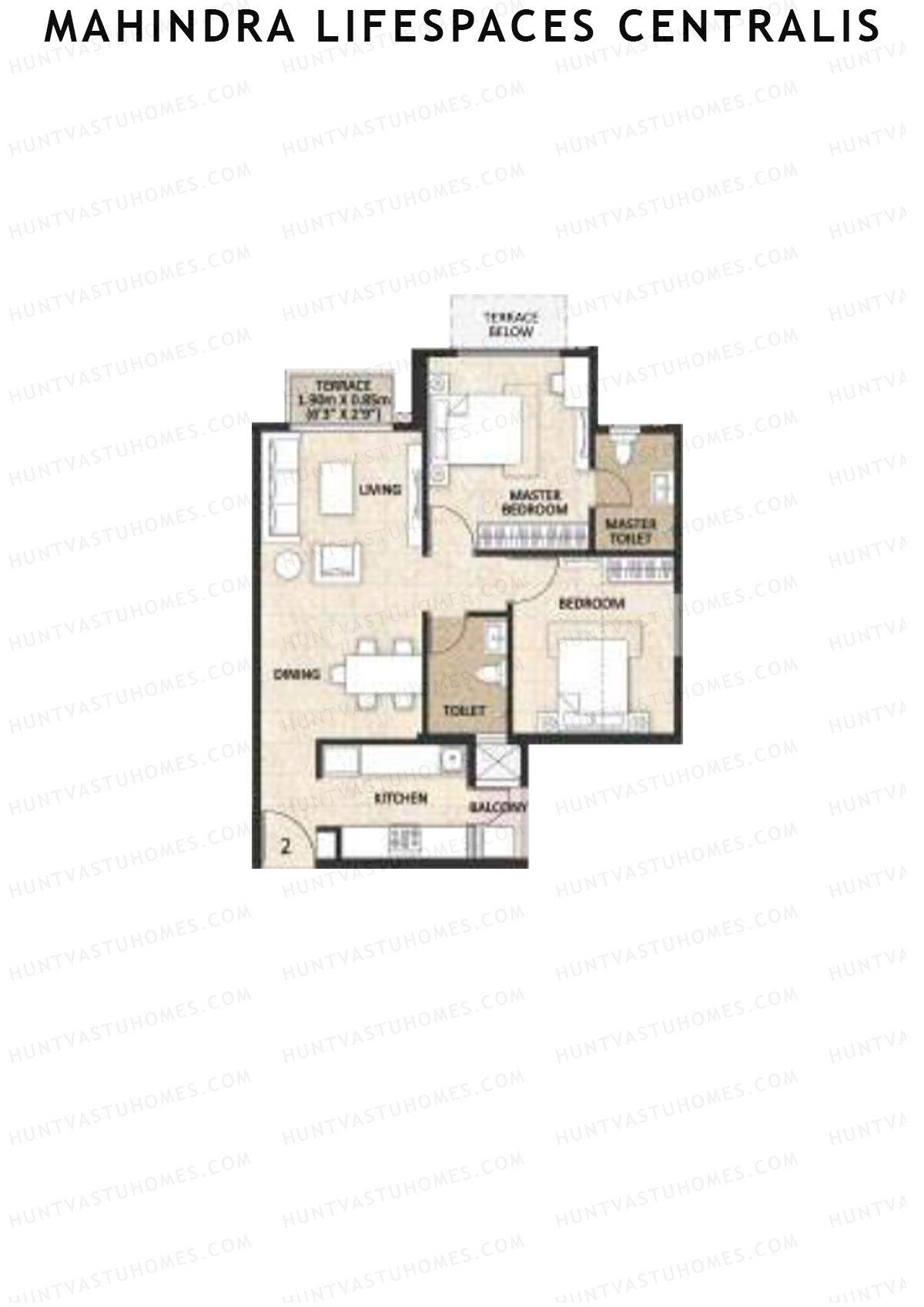 Mahindra Lifespaces Centralis Tower 1 Unit 2 Floor Plan