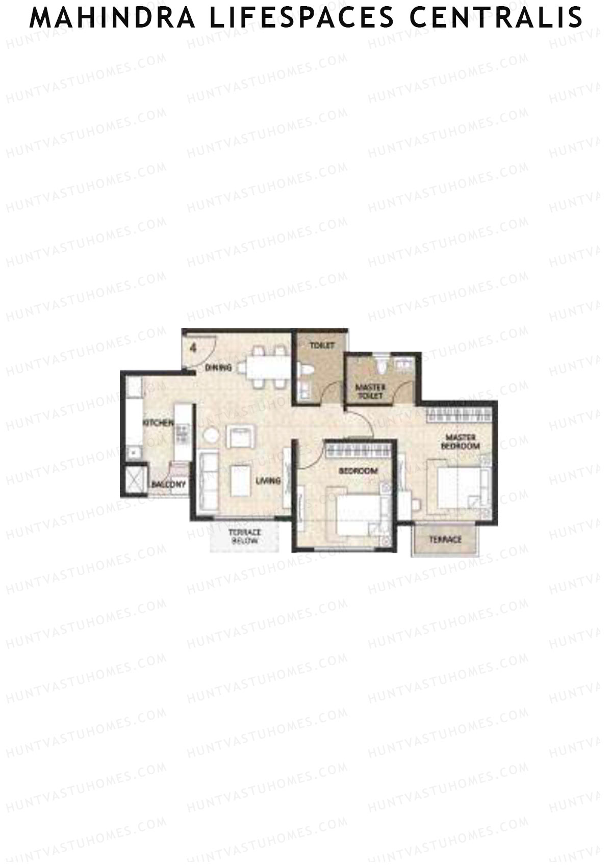 Mahindra Lifespaces Centralis Tower 1 Unit 4 Floor Plan