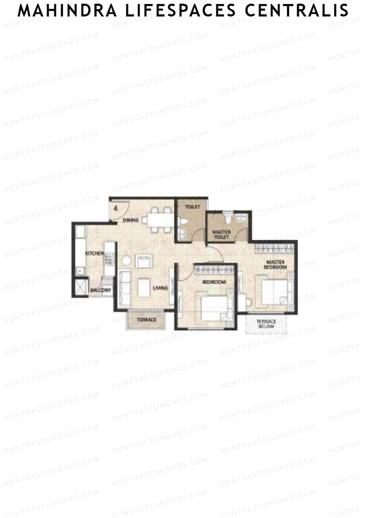 Mahindra Lifespaces Centralis Tower 1 Unit 4 Floor Plan