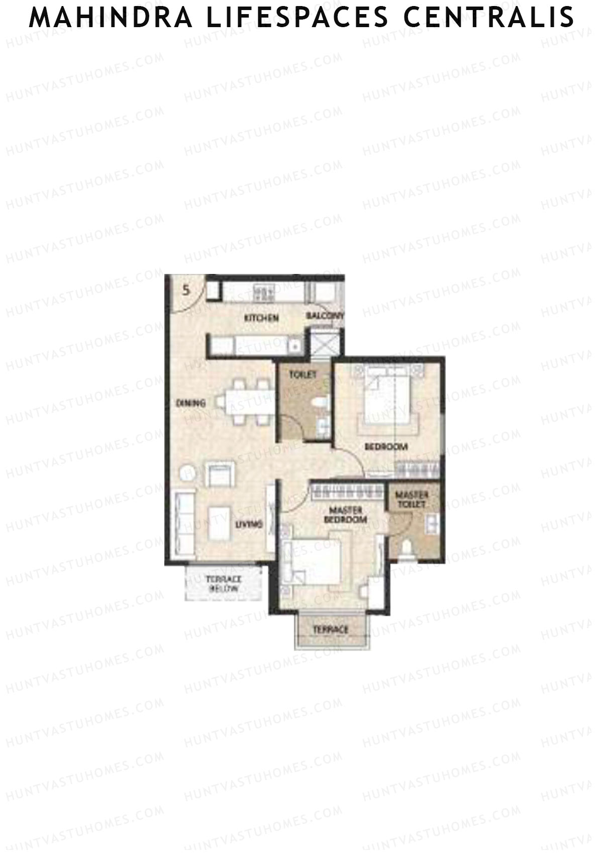 Mahindra Lifespaces Centralis Tower 1 Unit 5 Floor Plan