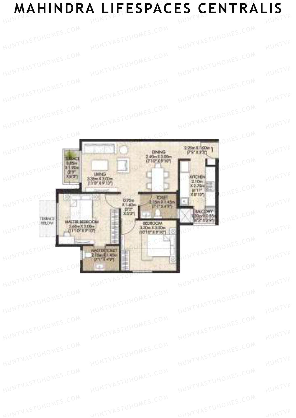 Mahindra Lifespaces Centralis Tower 3 Unit 1 Floor Plan