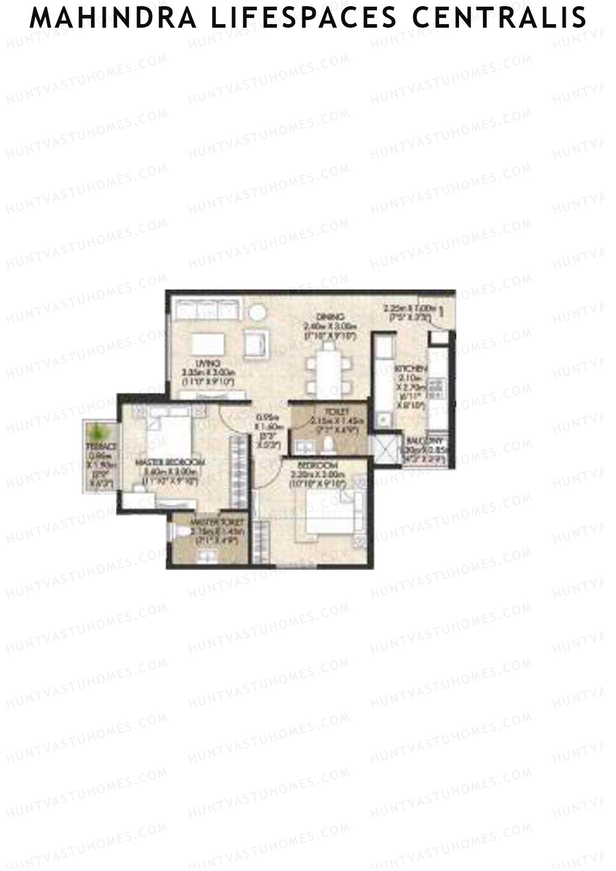 Mahindra Lifespaces Centralis Tower 3 Unit 1 Floor Plan