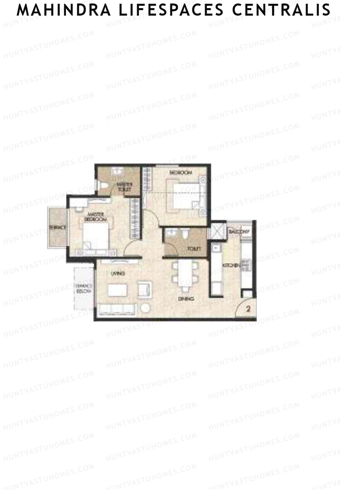 Mahindra Lifespaces Centralis Tower 3 Unit 2 Floor Plan