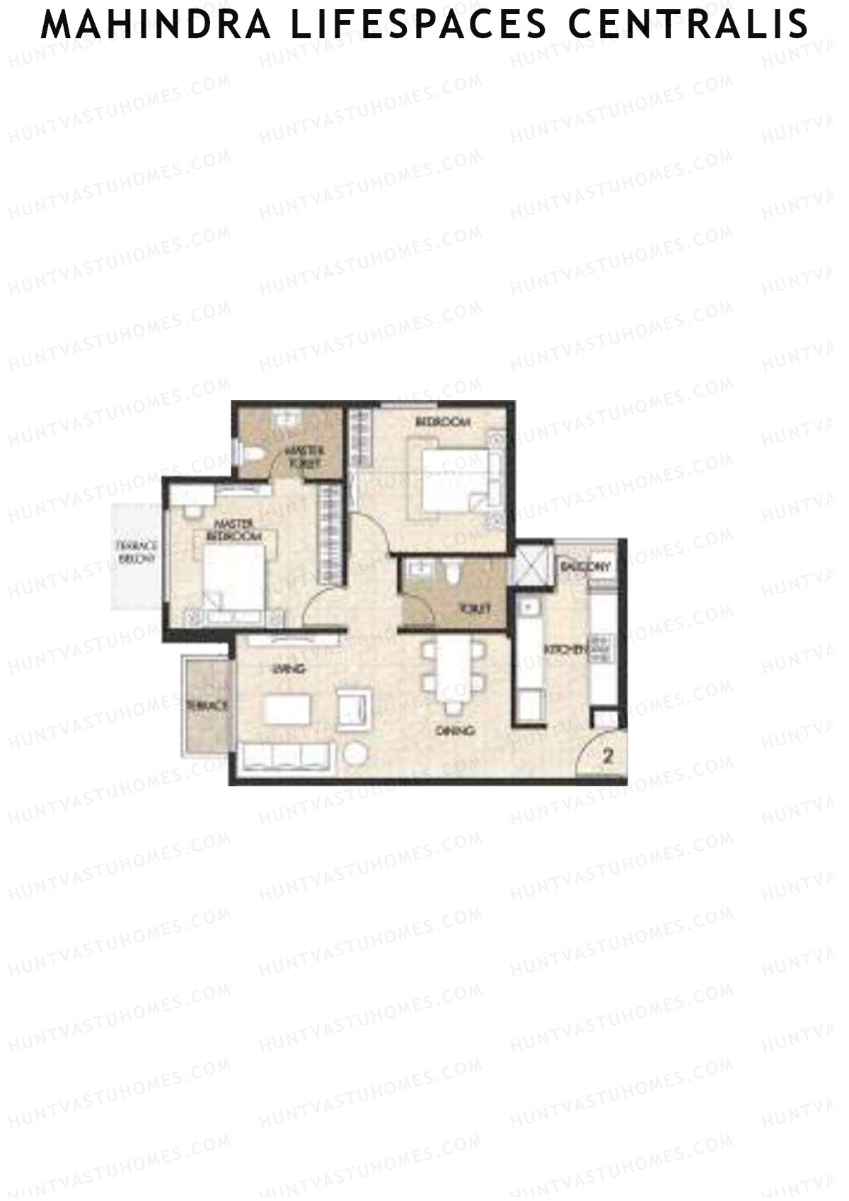 Mahindra Lifespaces Centralis Tower 3 Unit 2 Floor Plan