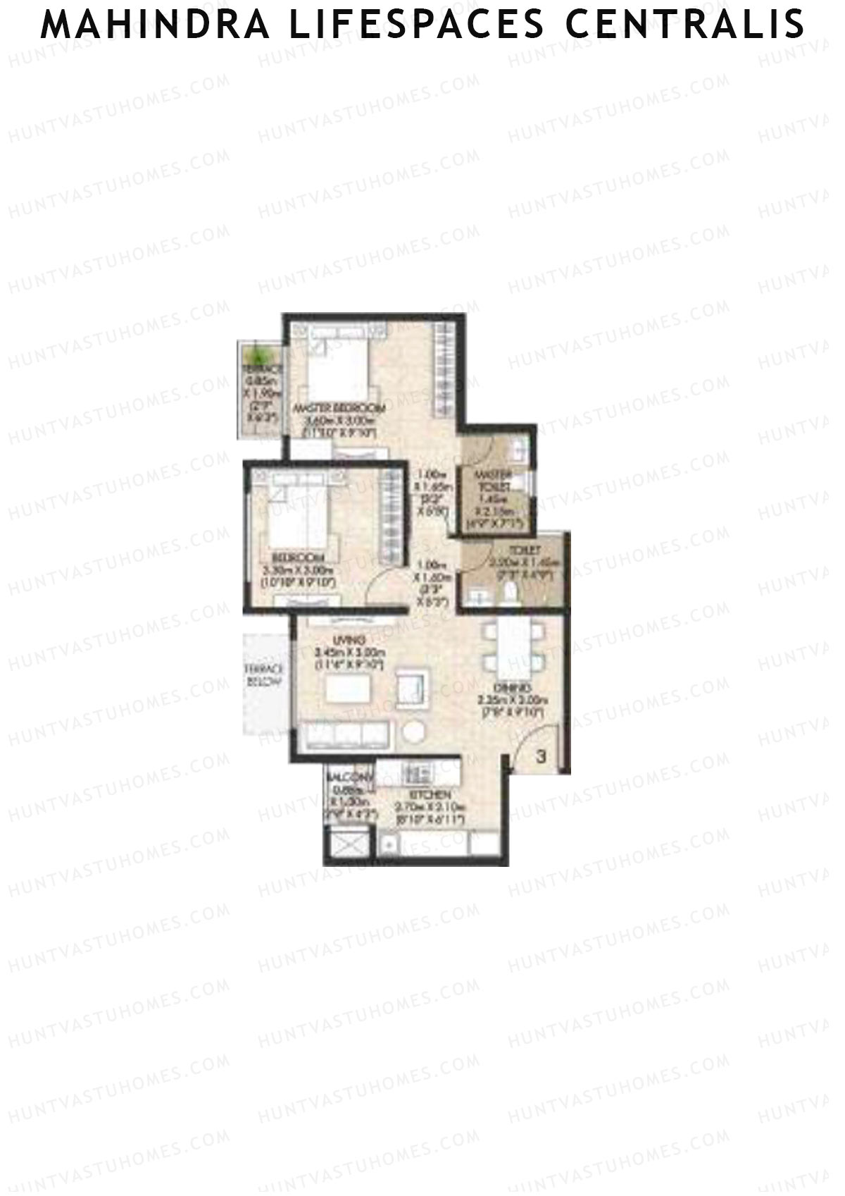 Mahindra Lifespaces Centralis Tower 3 Unit 3 Floor Plan