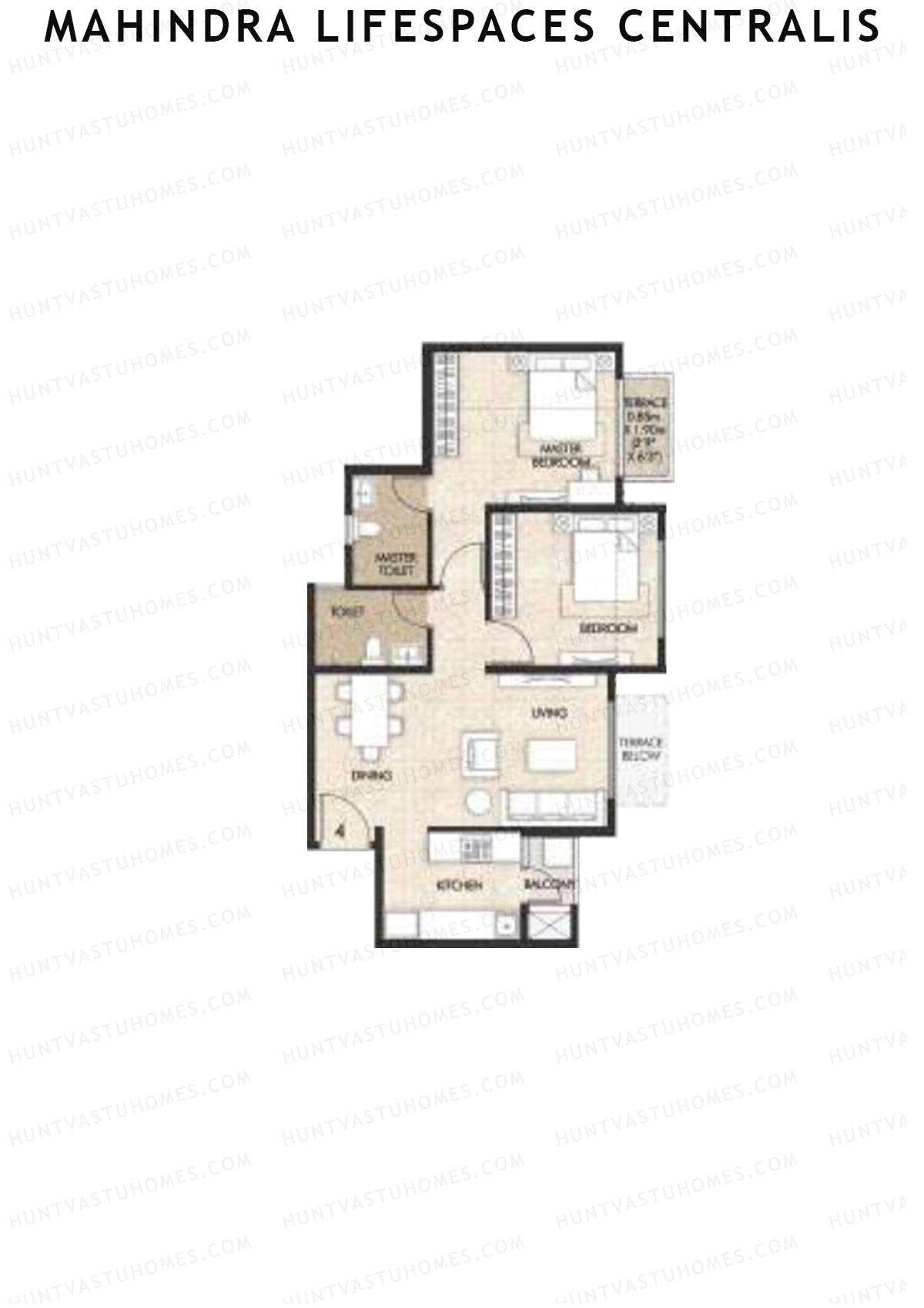Mahindra Lifespaces Centralis Tower 3 Unit 4 Floor Plan