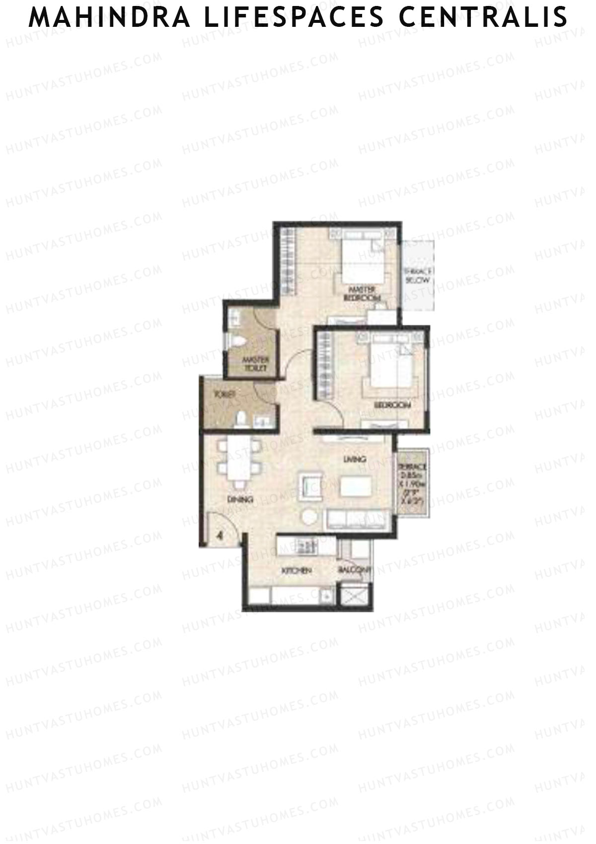 Mahindra Lifespaces Centralis Tower 3 Unit 4 Floor Plan