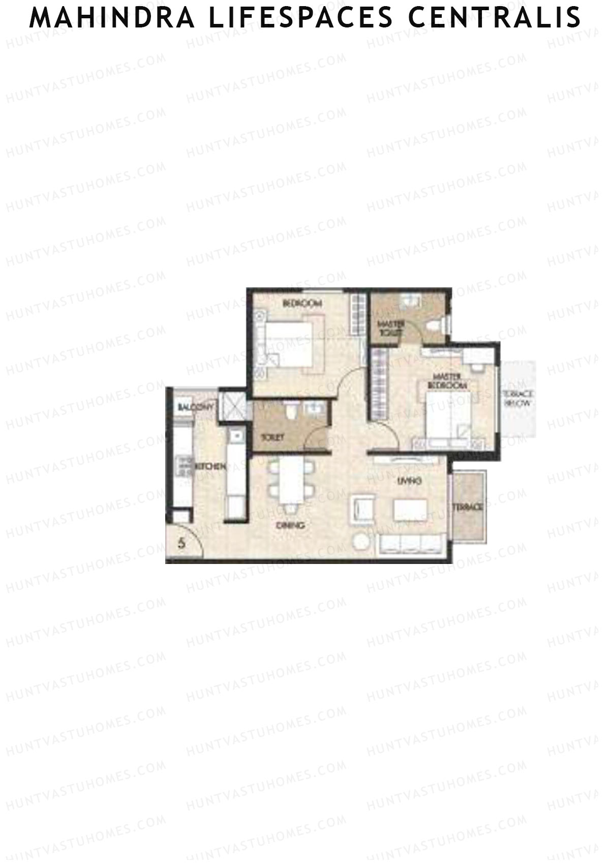 Mahindra Lifespaces Centralis Tower 3 Unit 5 Floor Plan