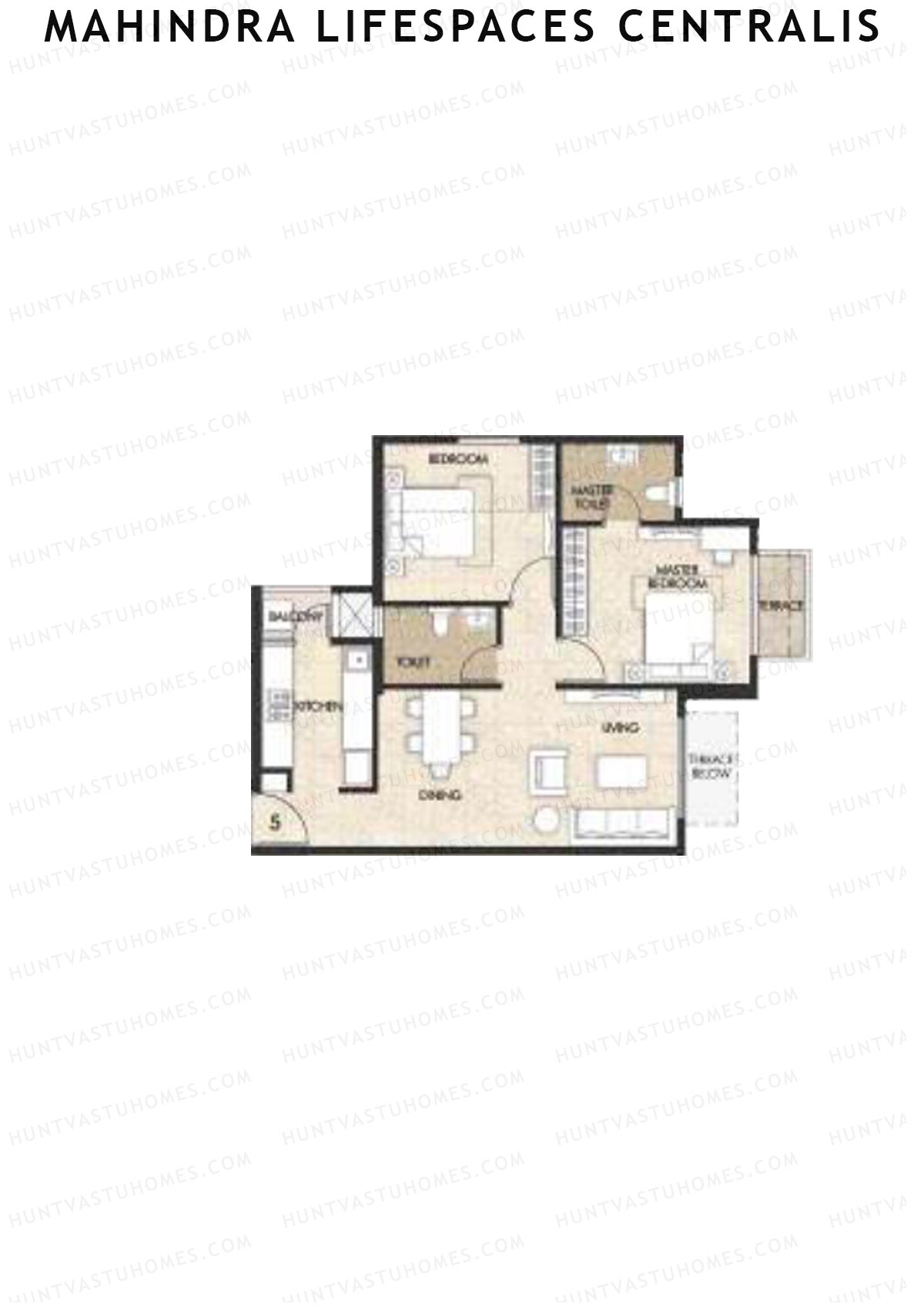 Mahindra Lifespaces Centralis Tower 3 Unit 5 Floor Plan