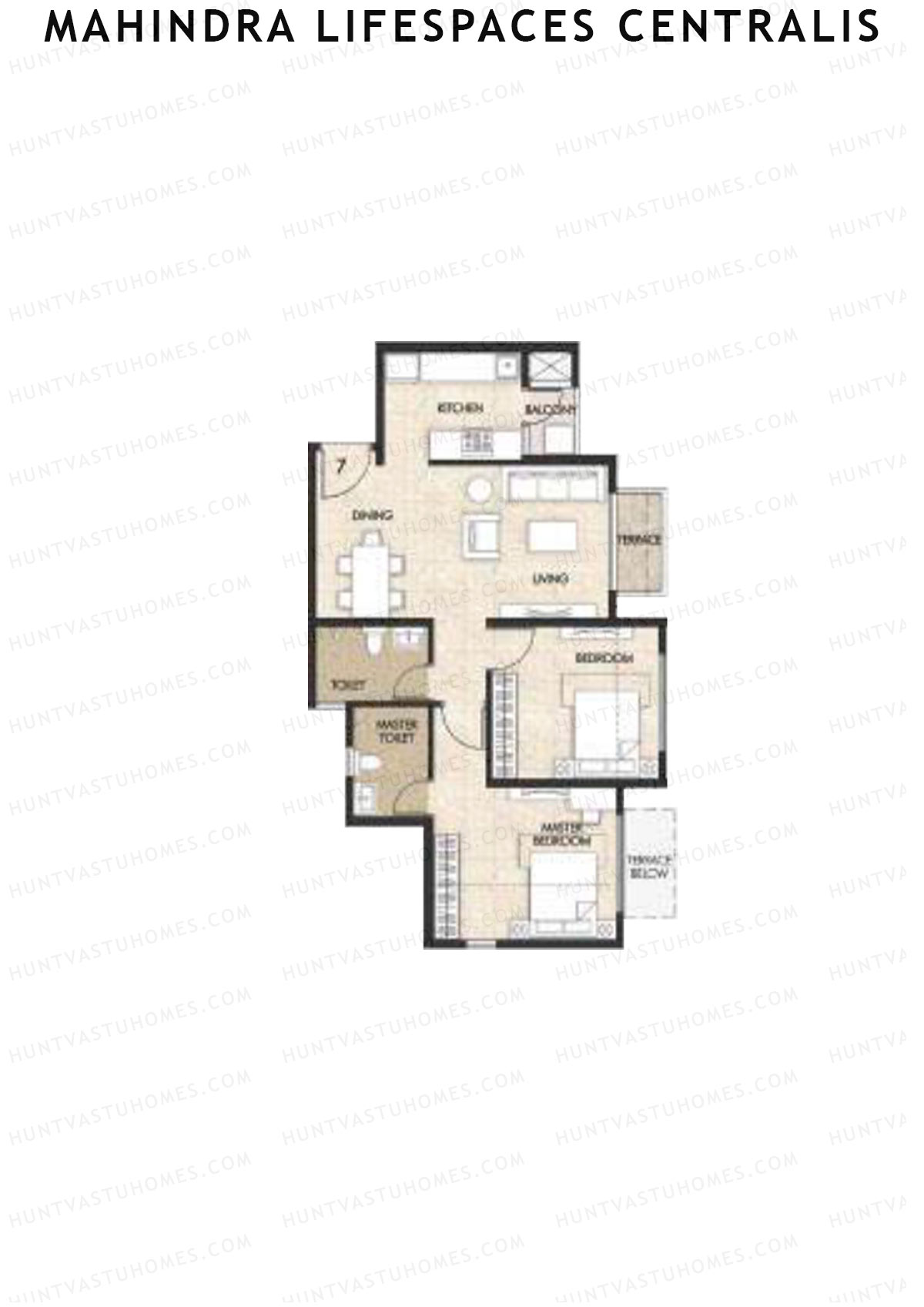 Mahindra Lifespaces Centralis Tower 3 Unit 7 Floor Plan