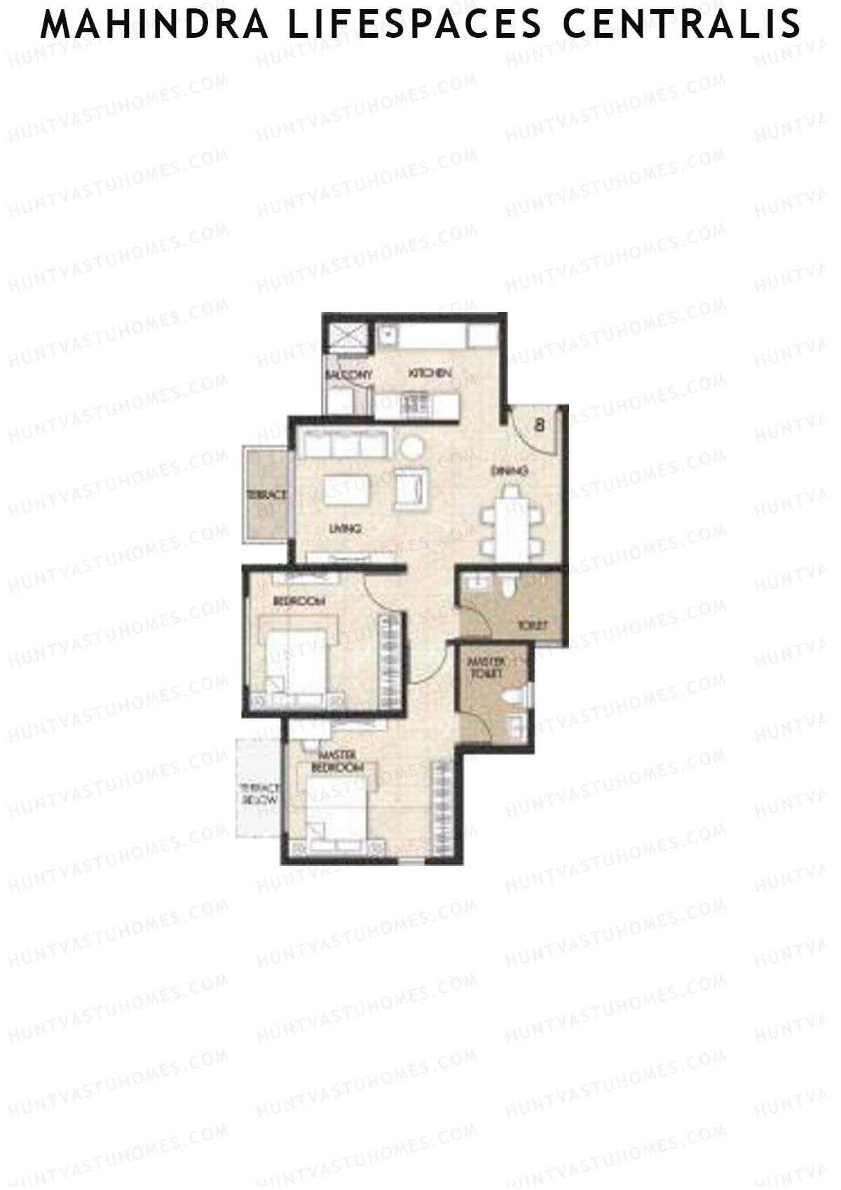 Mahindra Lifespaces Centralis Tower 3 Unit 8 Floor Plan