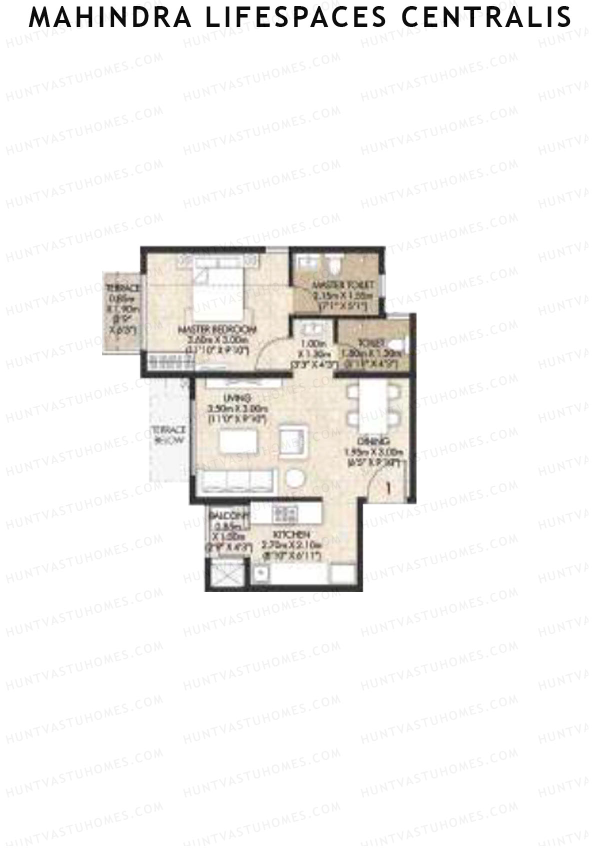 Mahindra Lifespaces Centralis Tower 4 Unit 1 Floor Plan