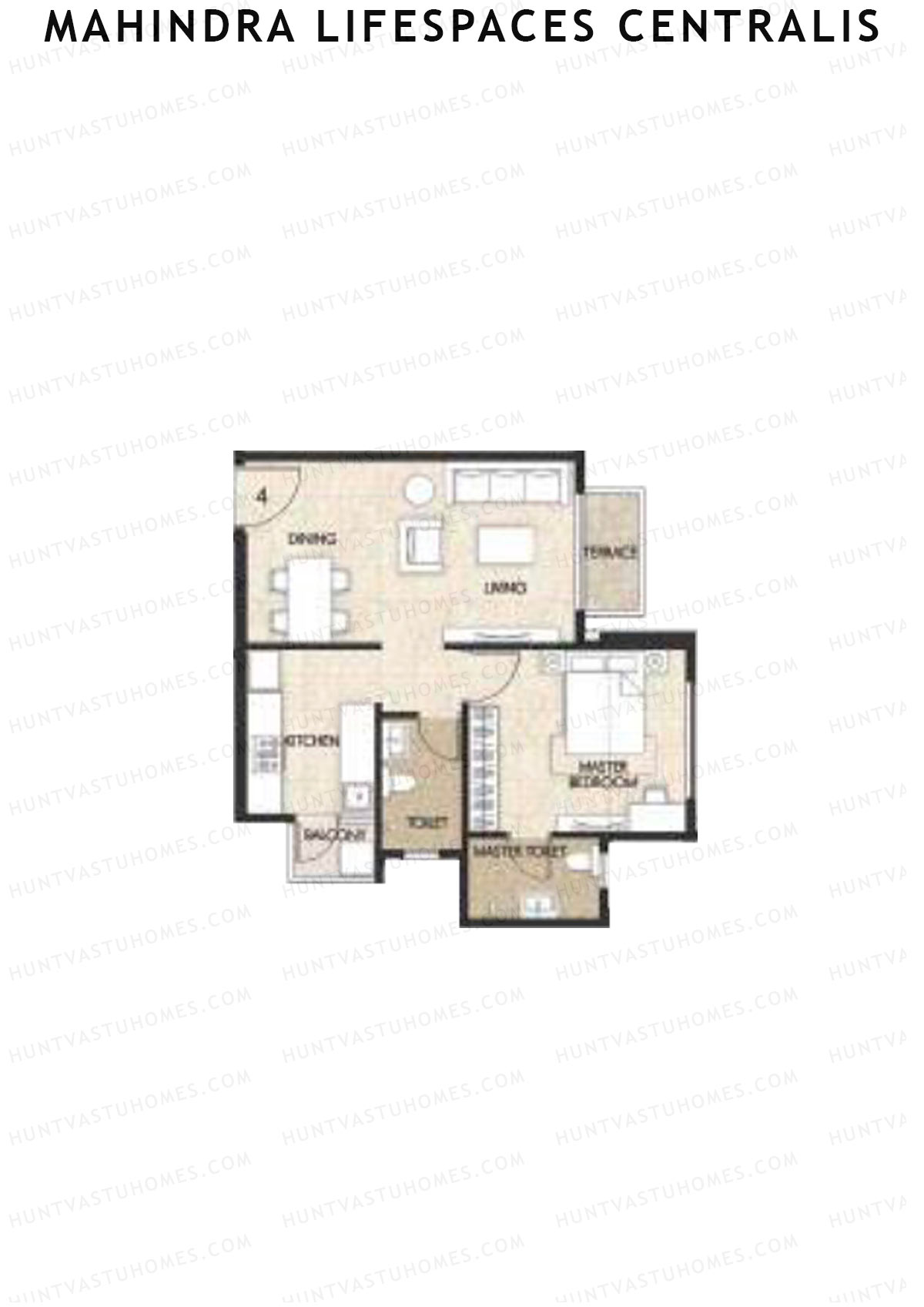 Mahindra Lifespaces Centralis Tower 4 Unit 4 Floor Plan