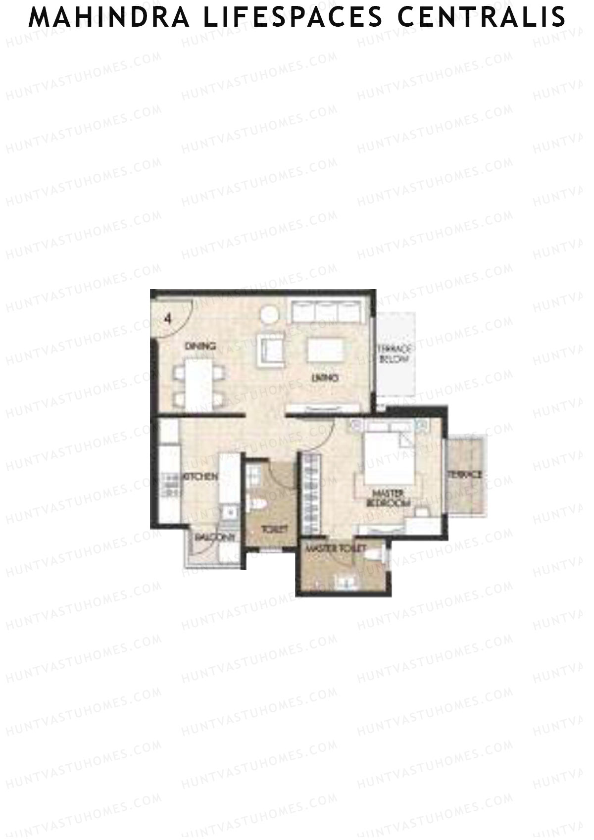 Mahindra Lifespaces Centralis Tower 4 Unit 4 Floor Plan
