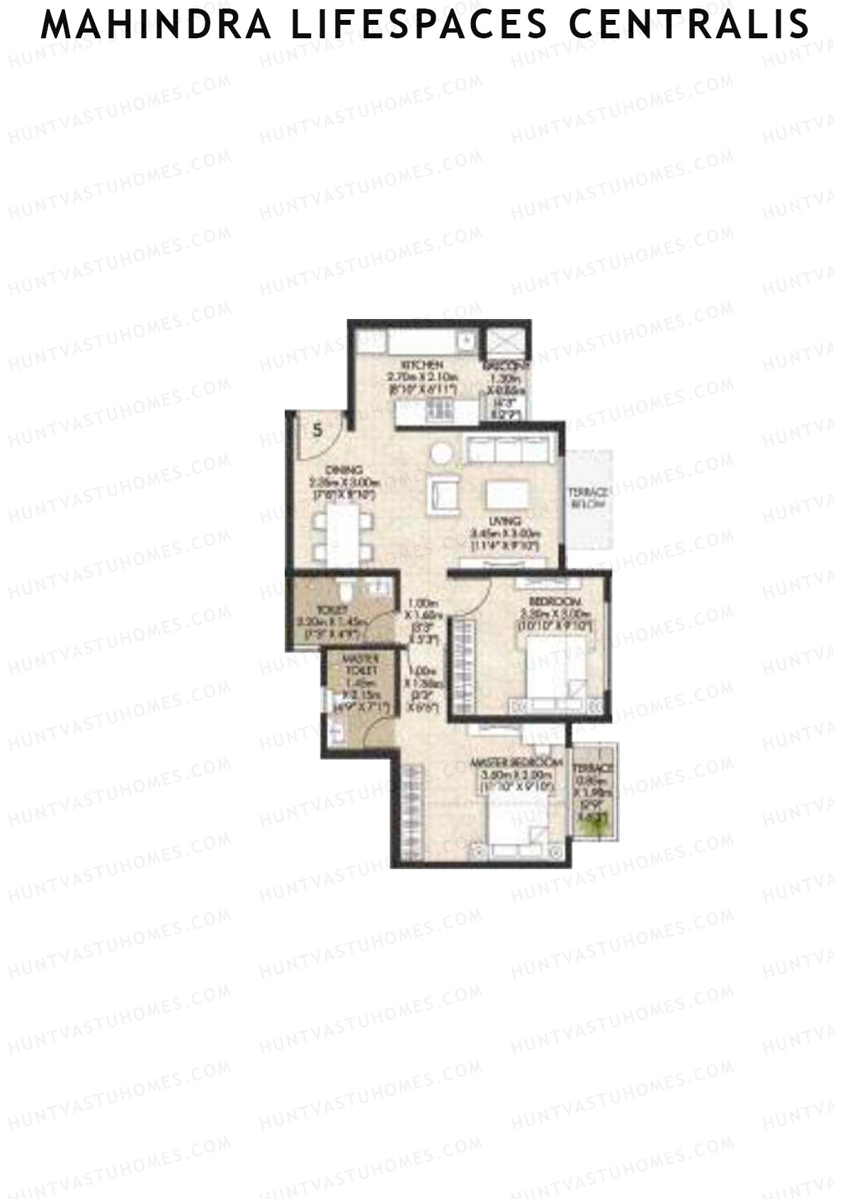 Mahindra Lifespaces Centralis Tower 4 Unit 5 Floor Plan