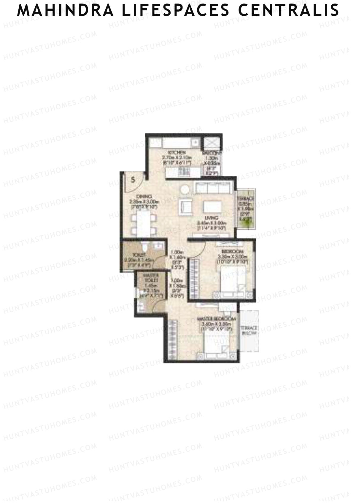 Mahindra Lifespaces Centralis Tower 4 Unit 5 Floor Plan