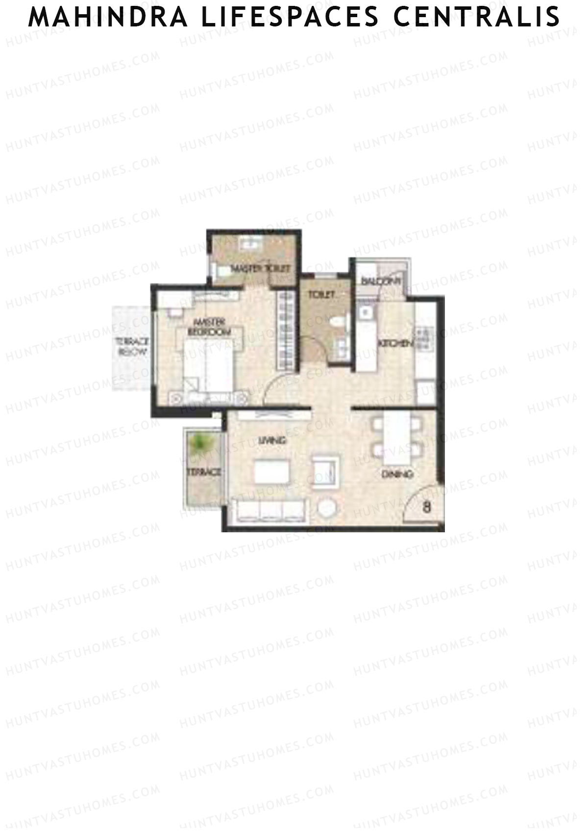 Mahindra Lifespaces Centralis Tower 4 Unit 8 Floor Plan