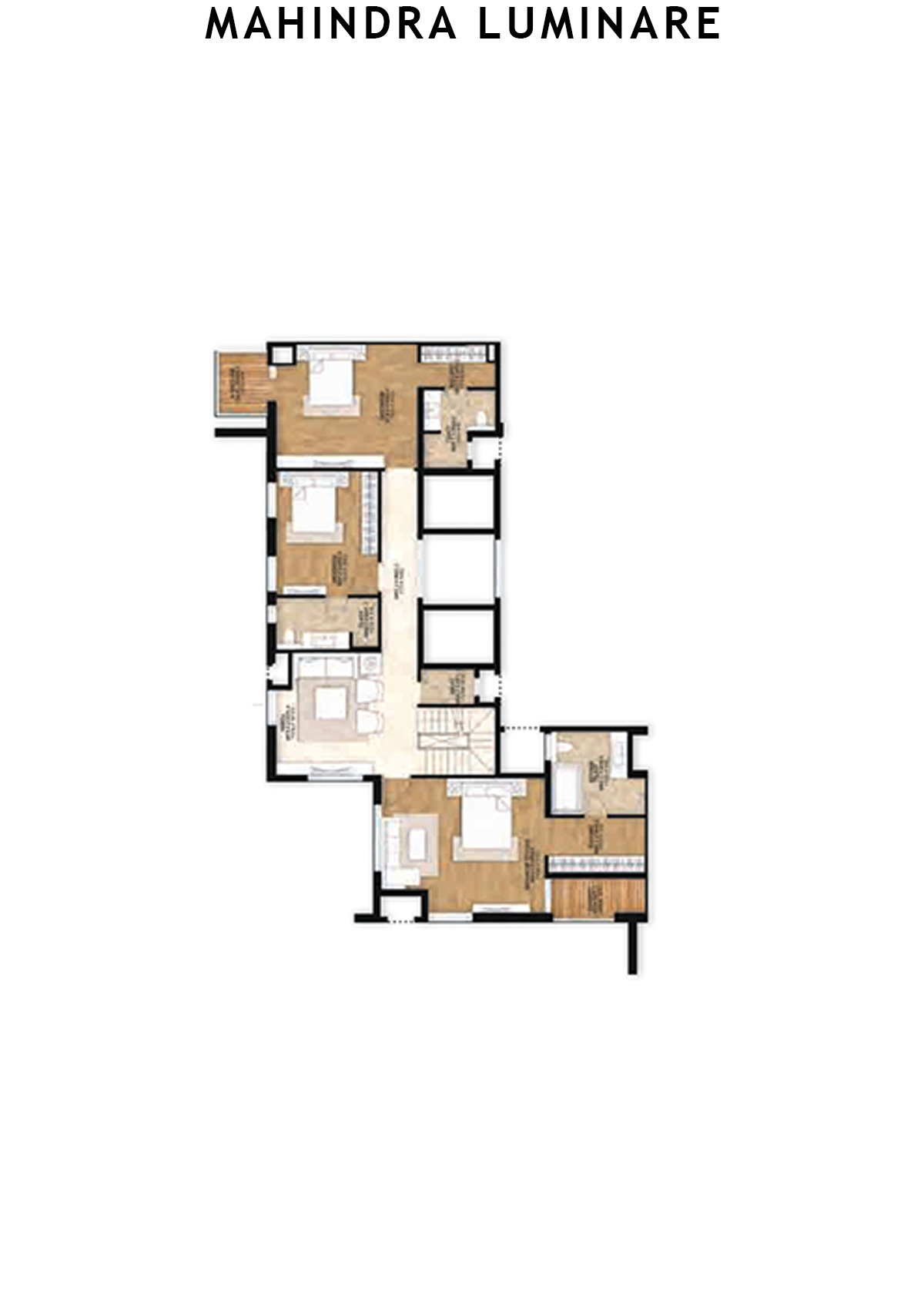 Mahindra Luminare Tower A Unit 1 (Penthouse) Floor Plan