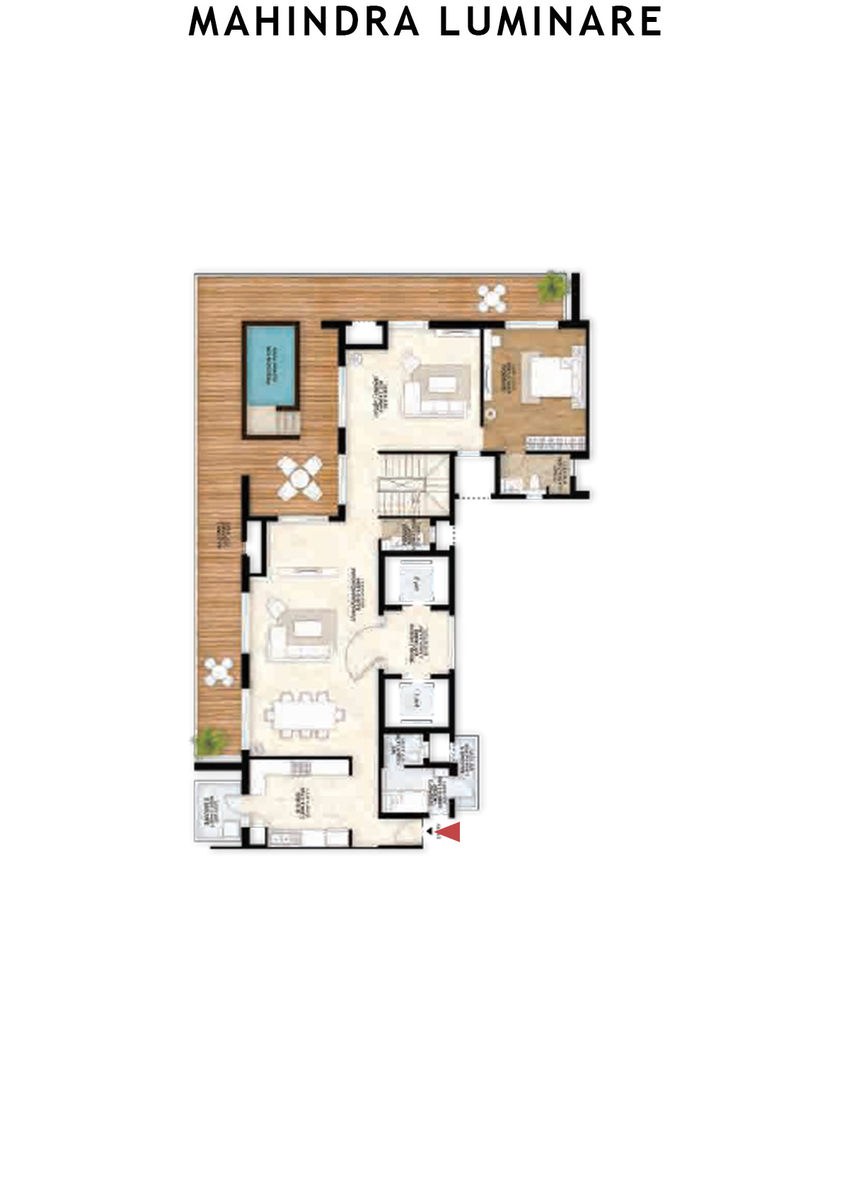 Mahindra Luminare Tower A Unit 2 (Penthouse) Floor Plan