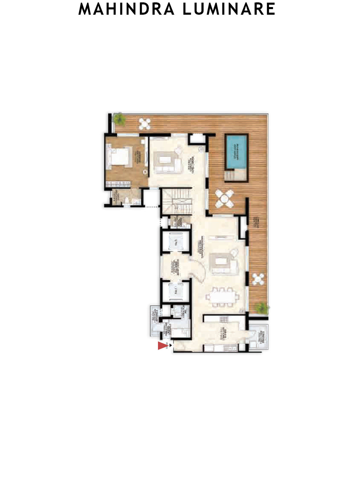 Mahindra Luminare Tower A Unit 3 (Penthouse) Floor Plan