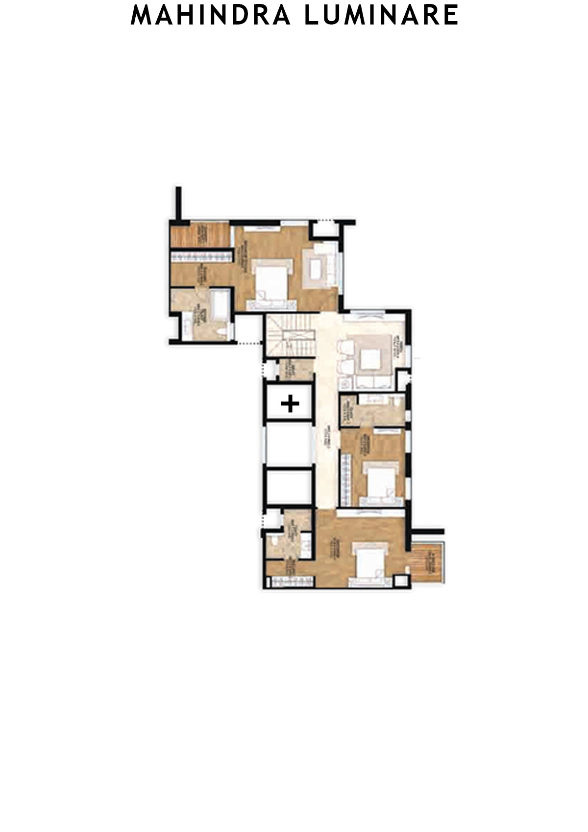 Mahindra Luminare Tower A Unit 3 (Penthouse) Floor Plan