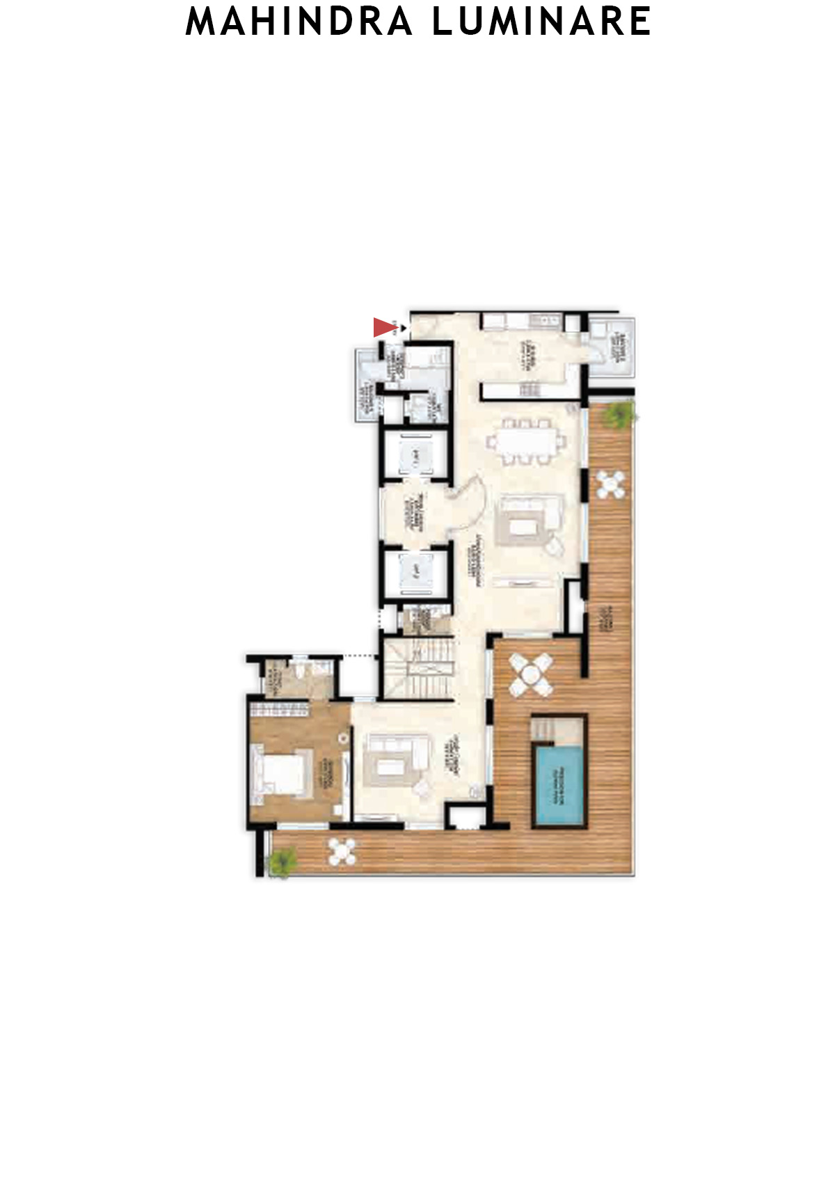 Mahindra Luminare Tower A Unit 4 (Penthouse) Floor Plan