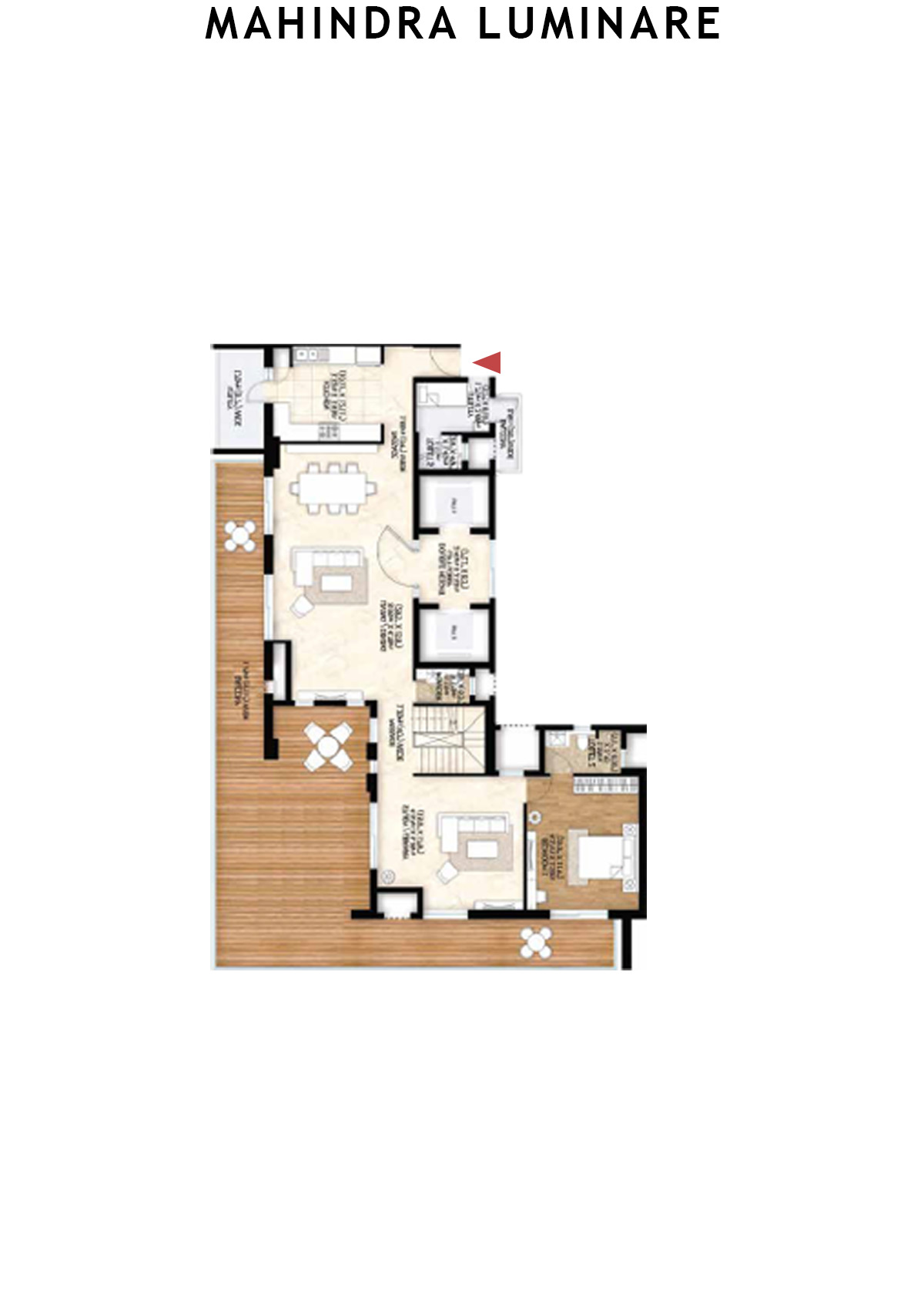 Mahindra Luminare Tower B Unit 1 (Penthouse) Floor Plan