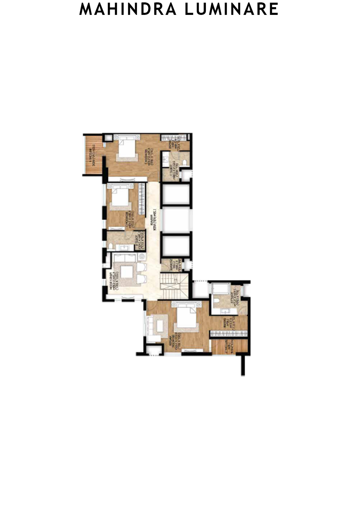 Mahindra Luminare Tower B Unit 1 (Penthouse) Floor Plan