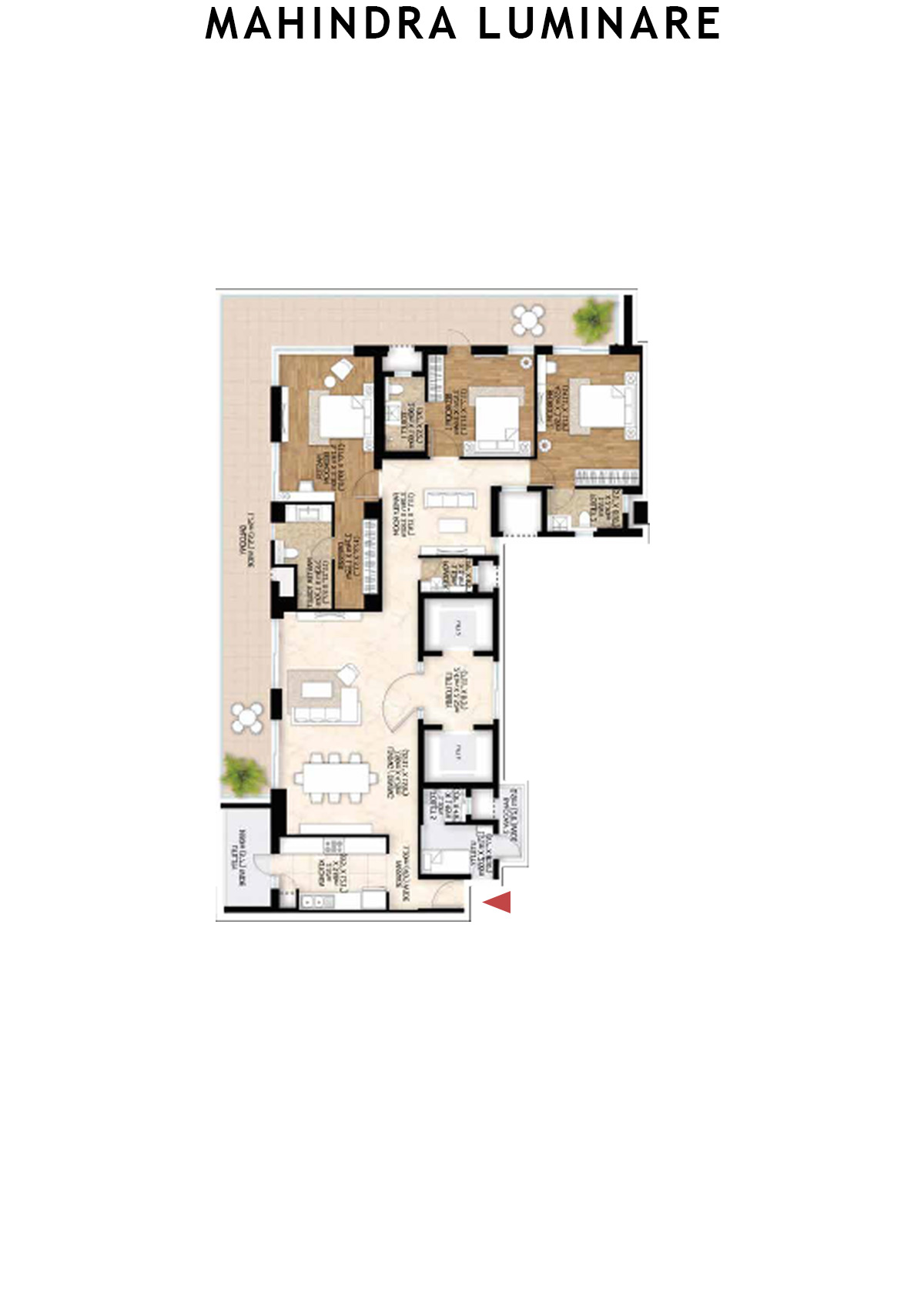 Mahindra Luminare Tower B Unit 2 Floor Plan
