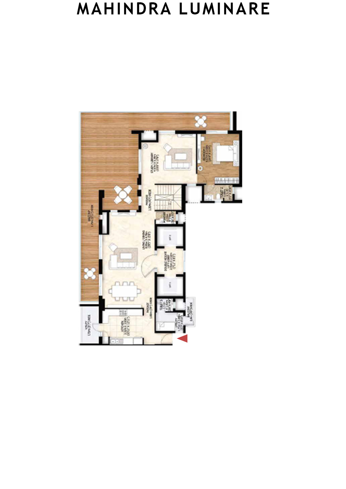 Mahindra Luminare Tower B Unit 2 (Penthouse) Floor Plan
