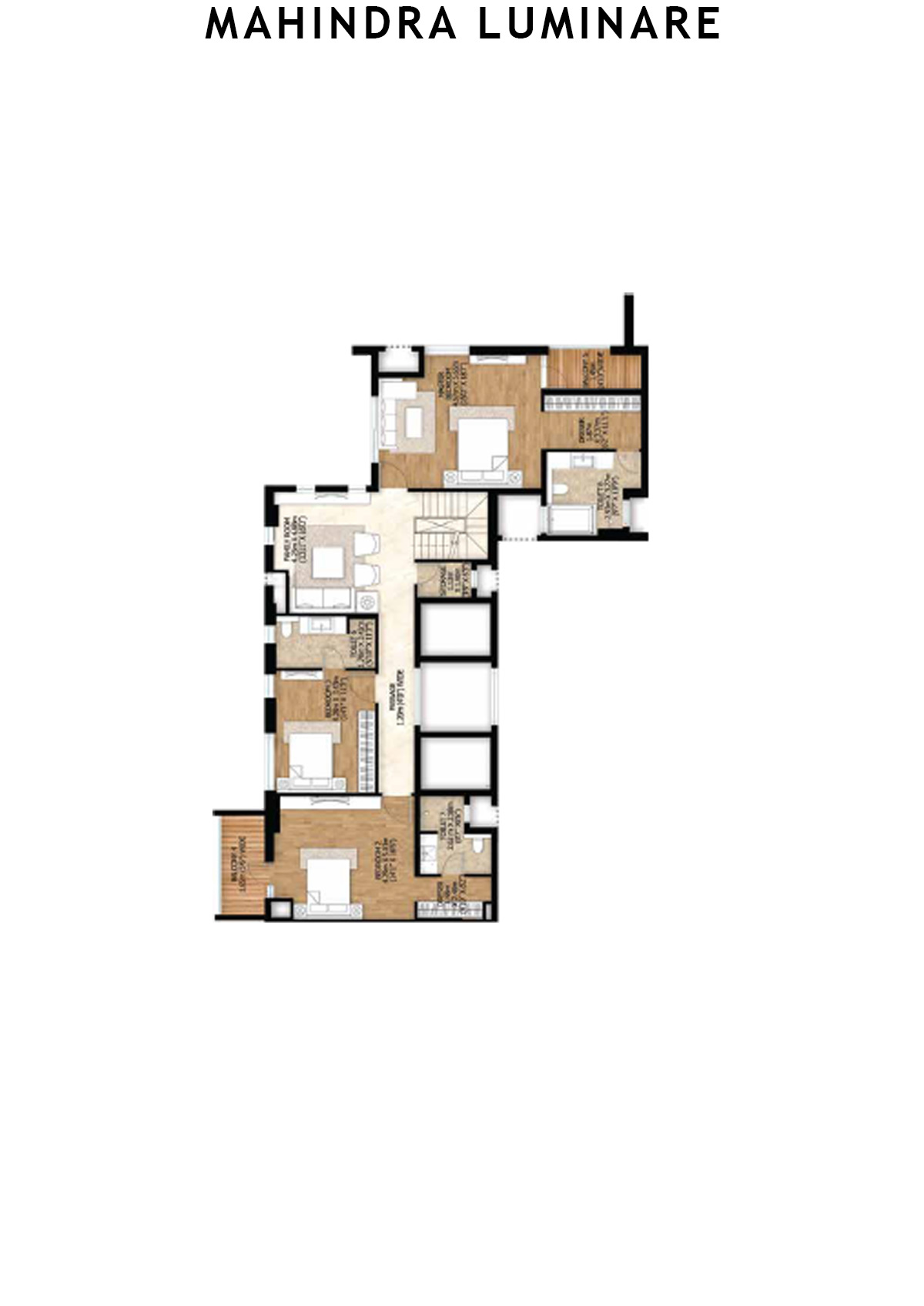 Mahindra Luminare Tower B Unit 2 (Penthouse) Floor Plan