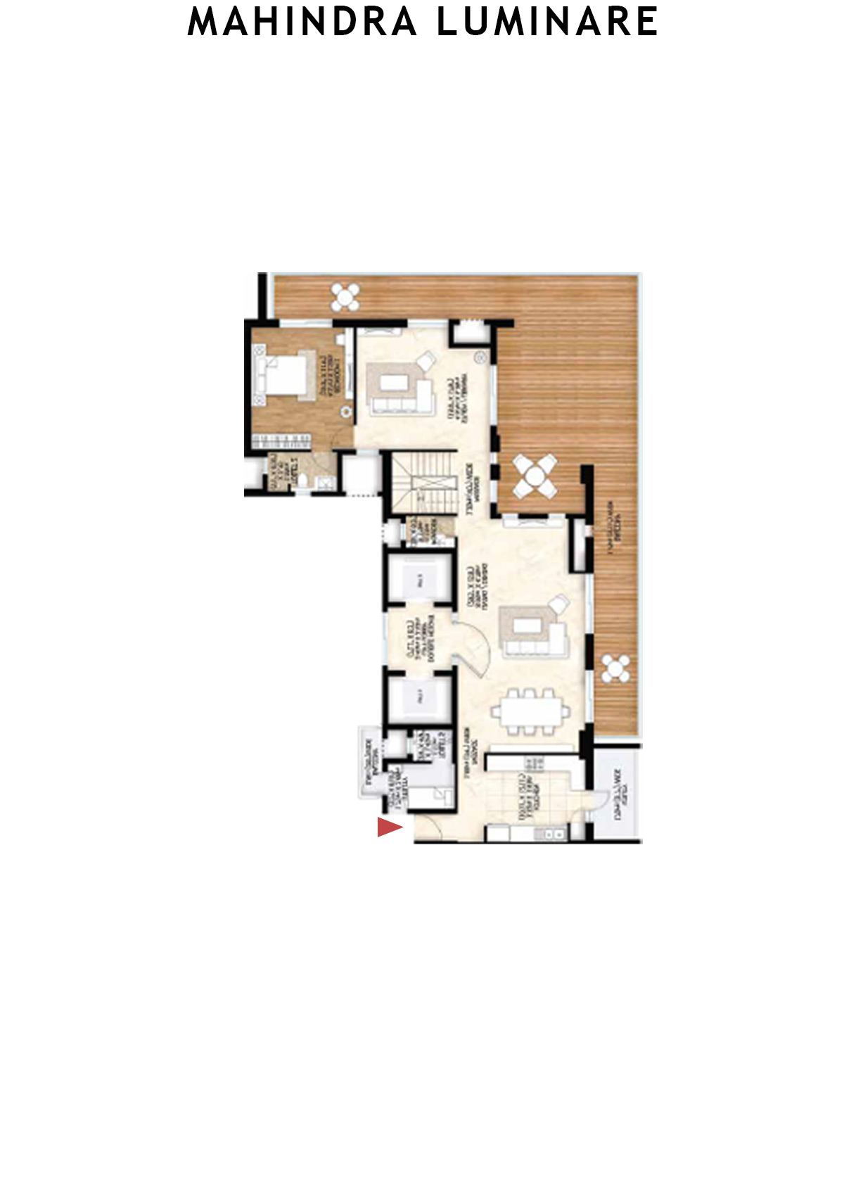 Mahindra Luminare Tower B Unit 3 (Penthouse) Floor Plan