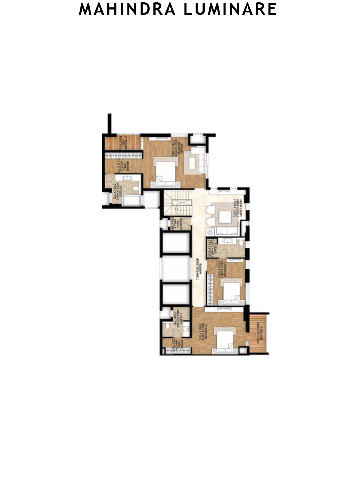 Mahindra Luminare Tower B Unit 3 (Penthouse) Floor Plan