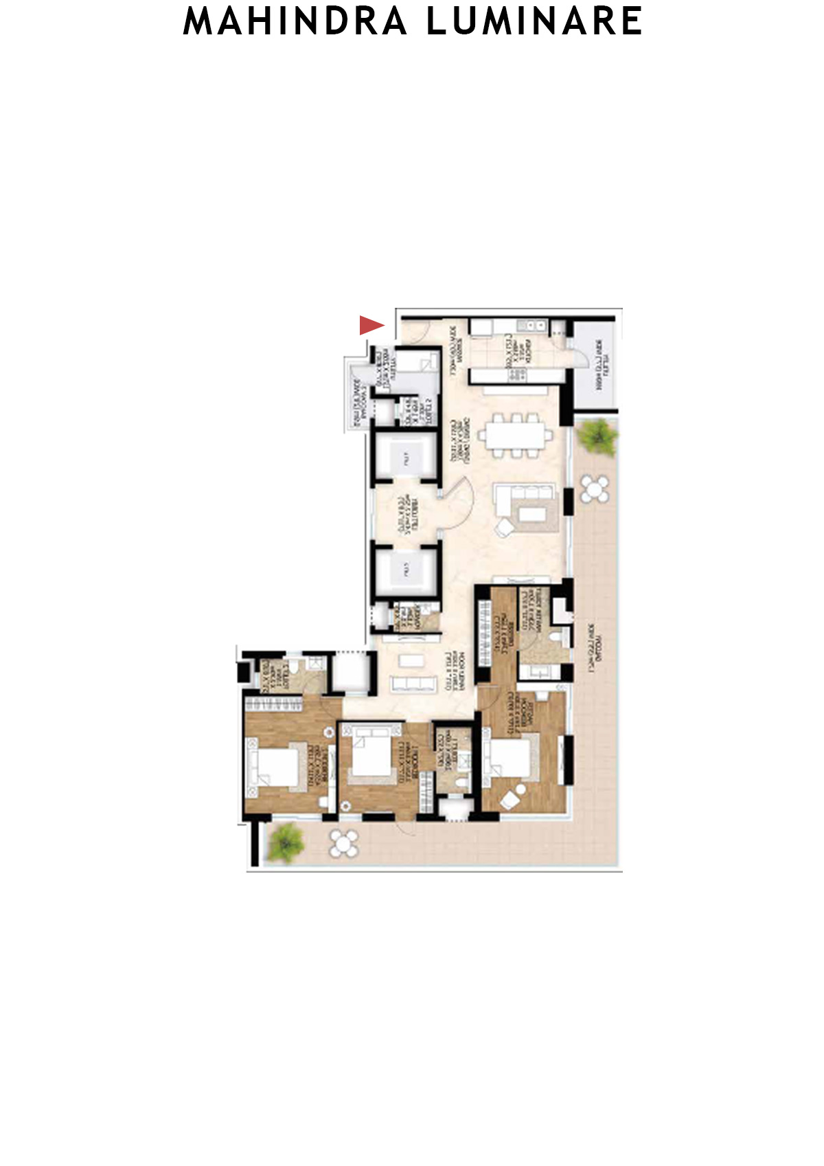 Mahindra Luminare Tower B Unit 4 Floor Plan