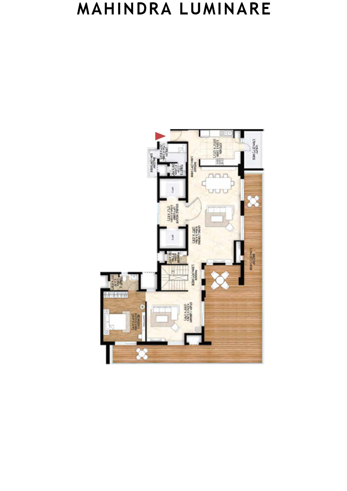 Mahindra Luminare Tower B Unit 4 (Penthouse) Floor Plan
