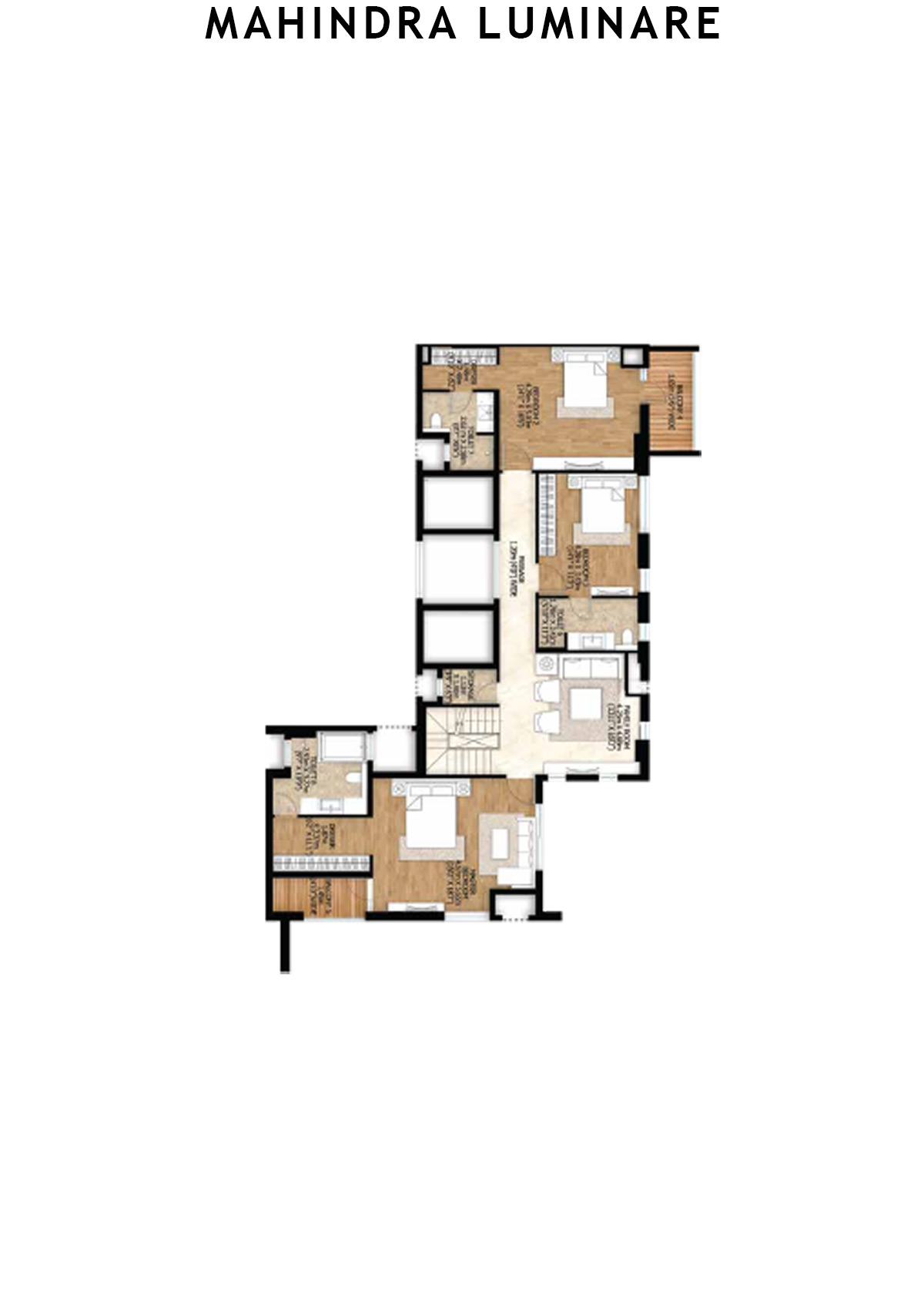 Mahindra Luminare Tower B Unit 4 (Penthouse) Floor Plan