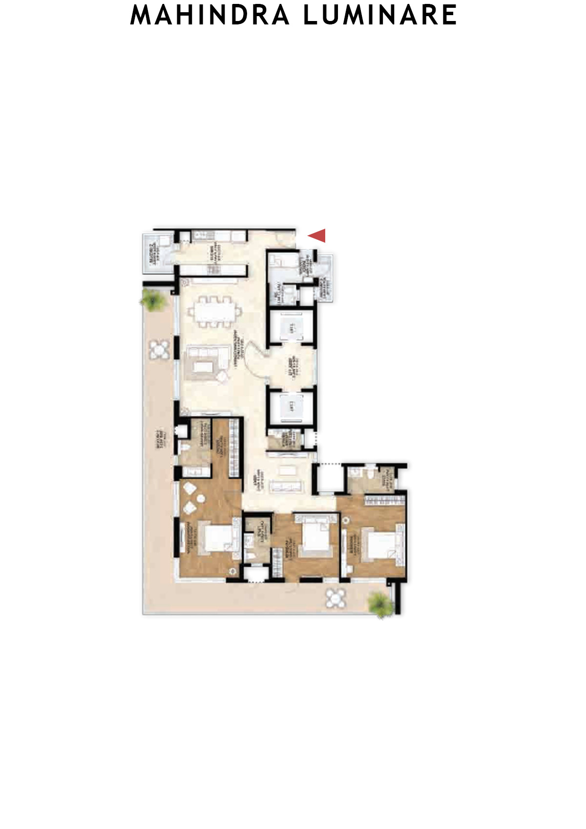 Mahindra Luminare Tower C Unit 1 Floor Plan