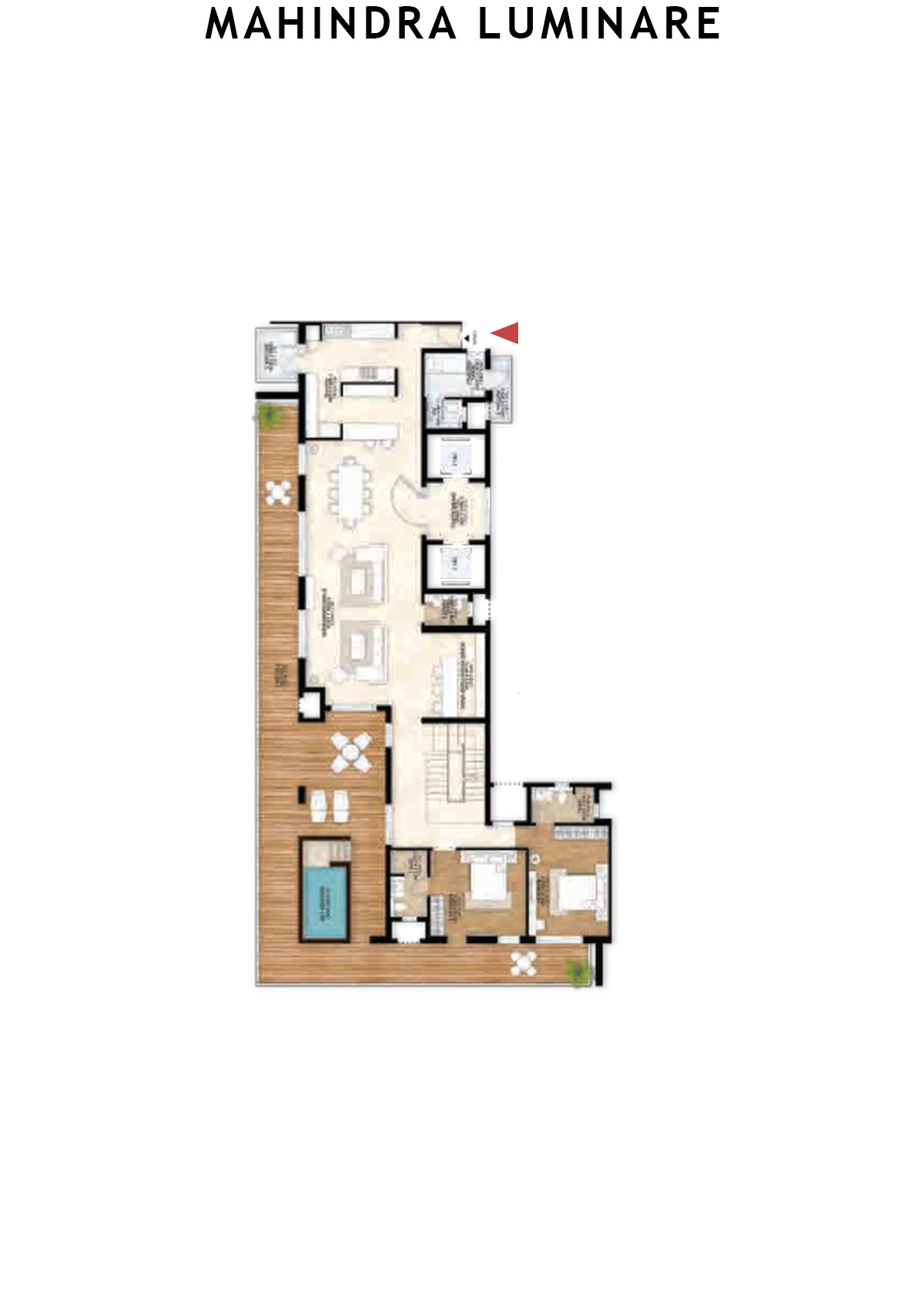 Mahindra Luminare Tower C Unit 1 (Penthouse) Floor Plan