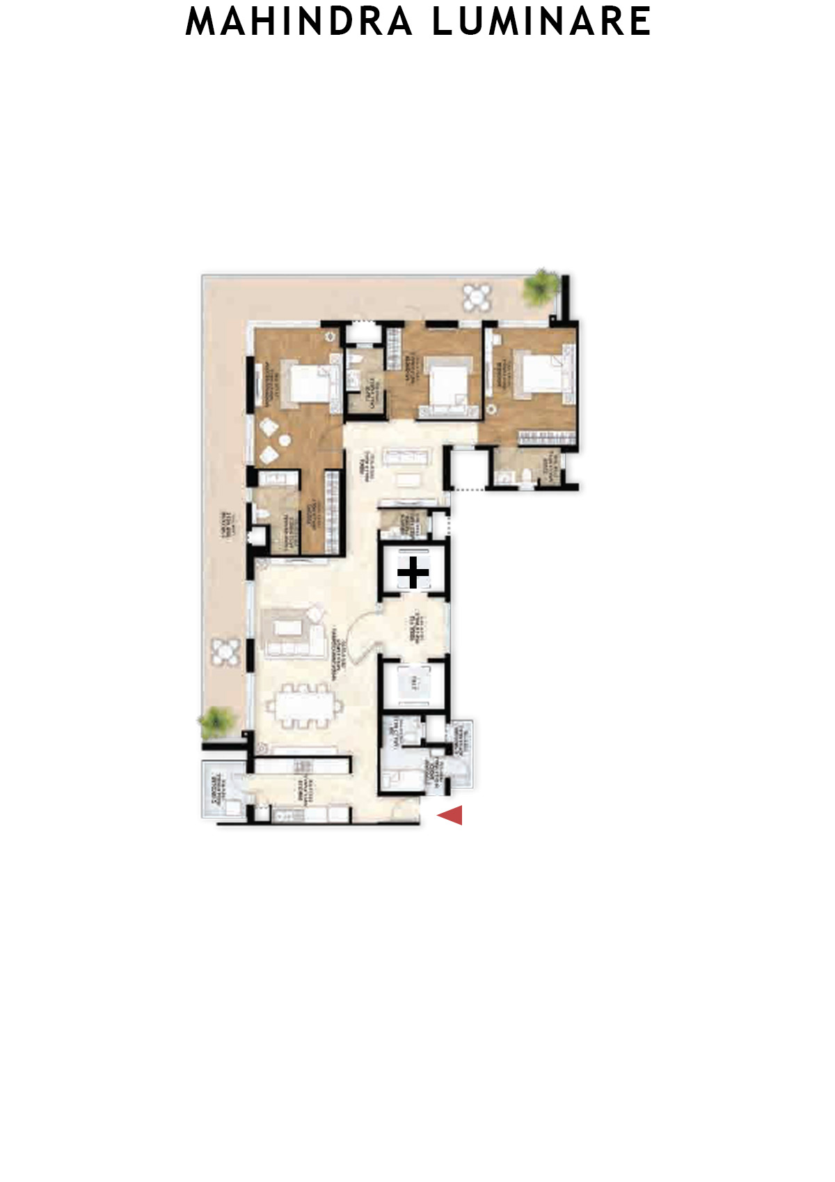 Mahindra Luminare Tower C Unit 2 Floor Plan