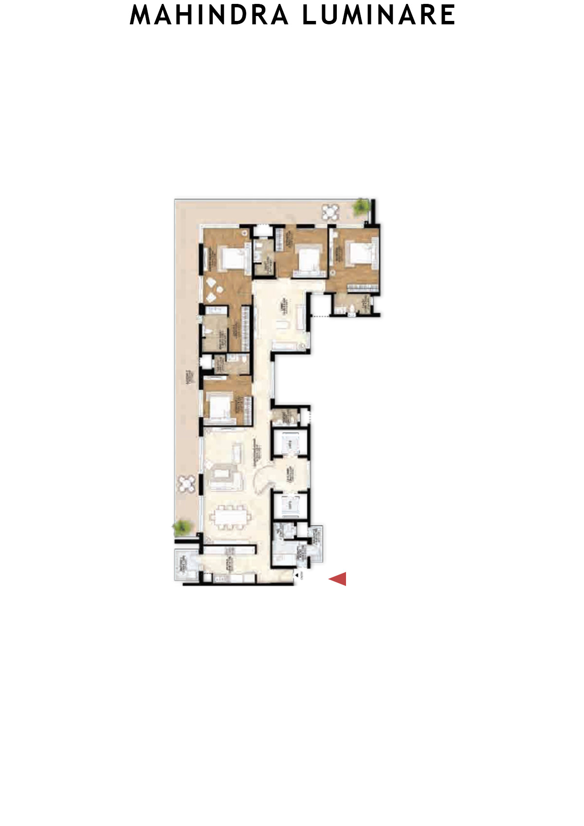 Mahindra Luminare Tower C Unit 2 Floor Plan