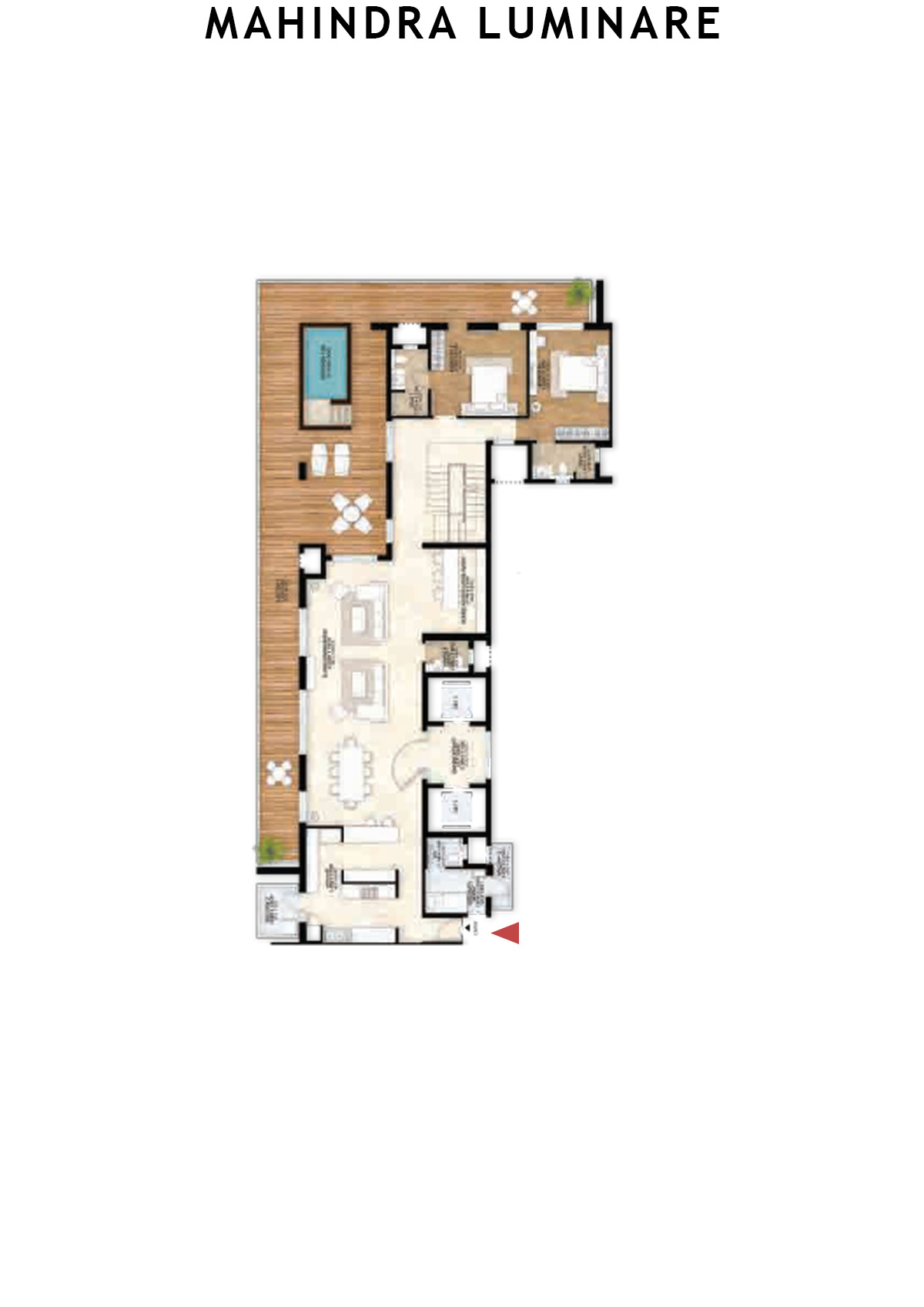 Mahindra Luminare Tower C Unit 2 (Penthouse) Floor Plan