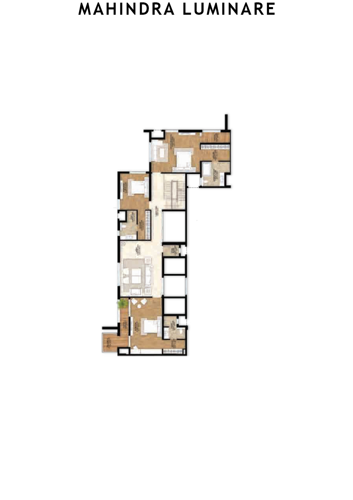 Mahindra Luminare Tower C Unit 2 (Penthouse) Floor Plan