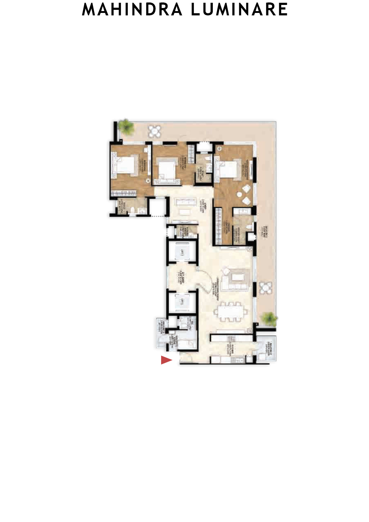 Mahindra Luminare Tower C Unit 3 Floor Plan