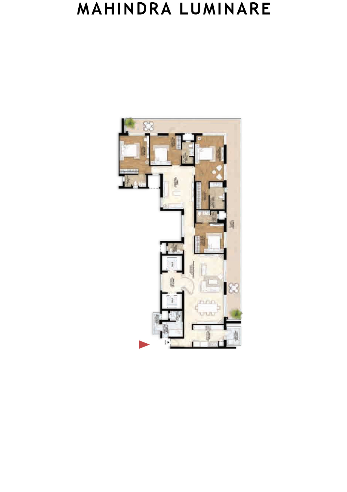 Mahindra Luminare Tower C Unit 3 Floor Plan