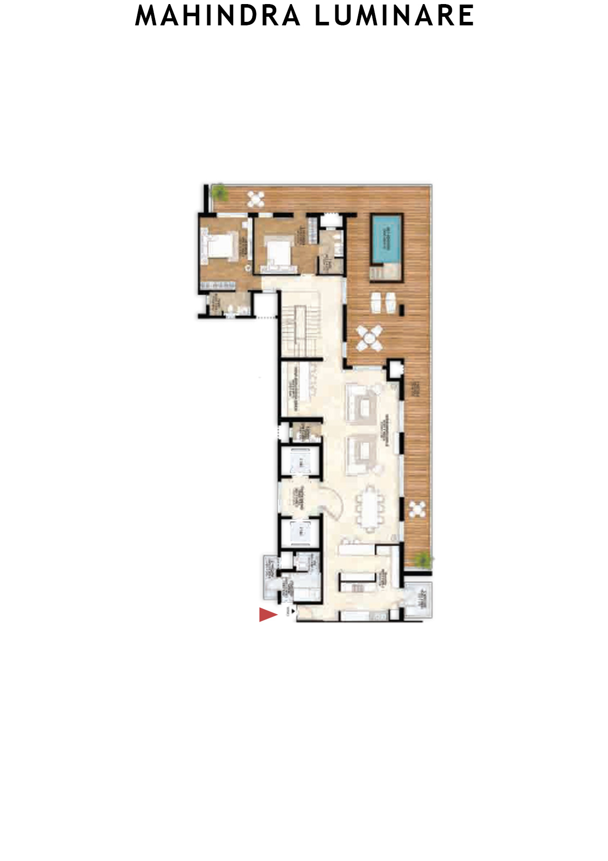 Mahindra Luminare Tower C Unit 3 (Penthouse) Floor Plan