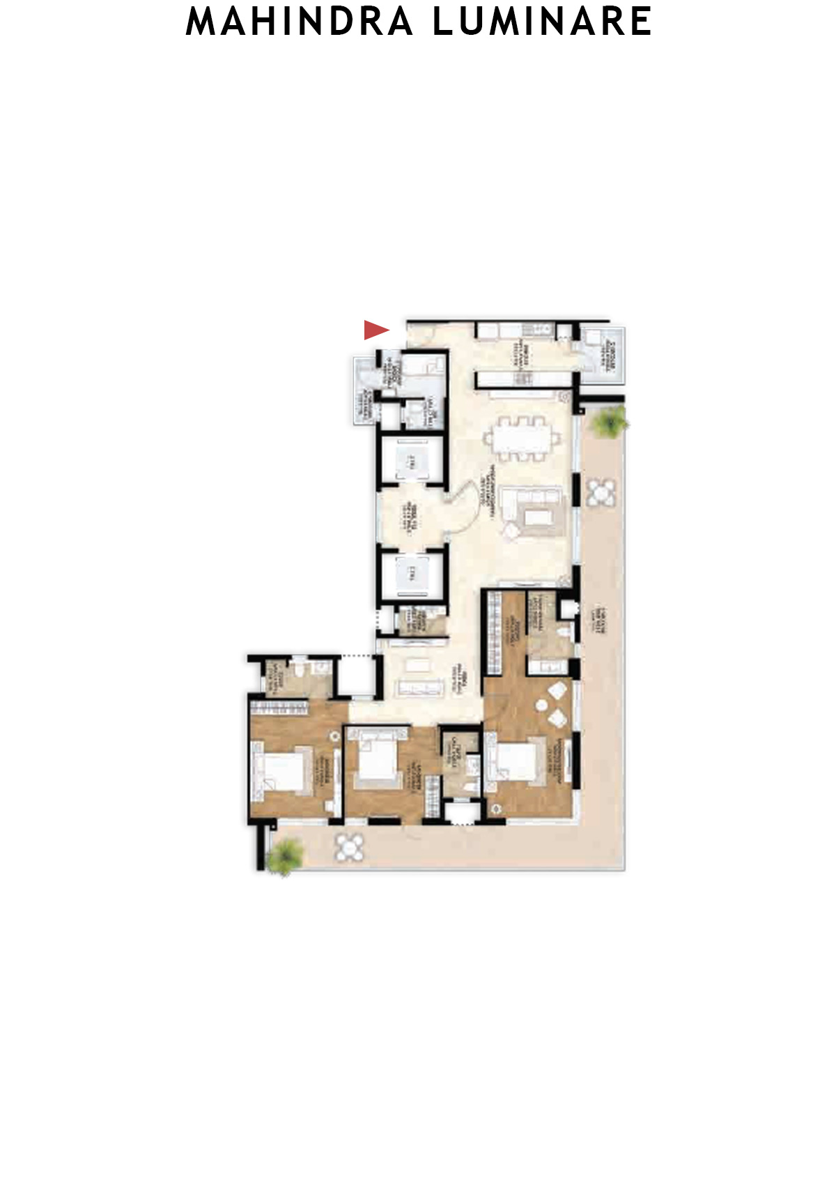 Mahindra Luminare Tower C Unit 4 Floor Plan