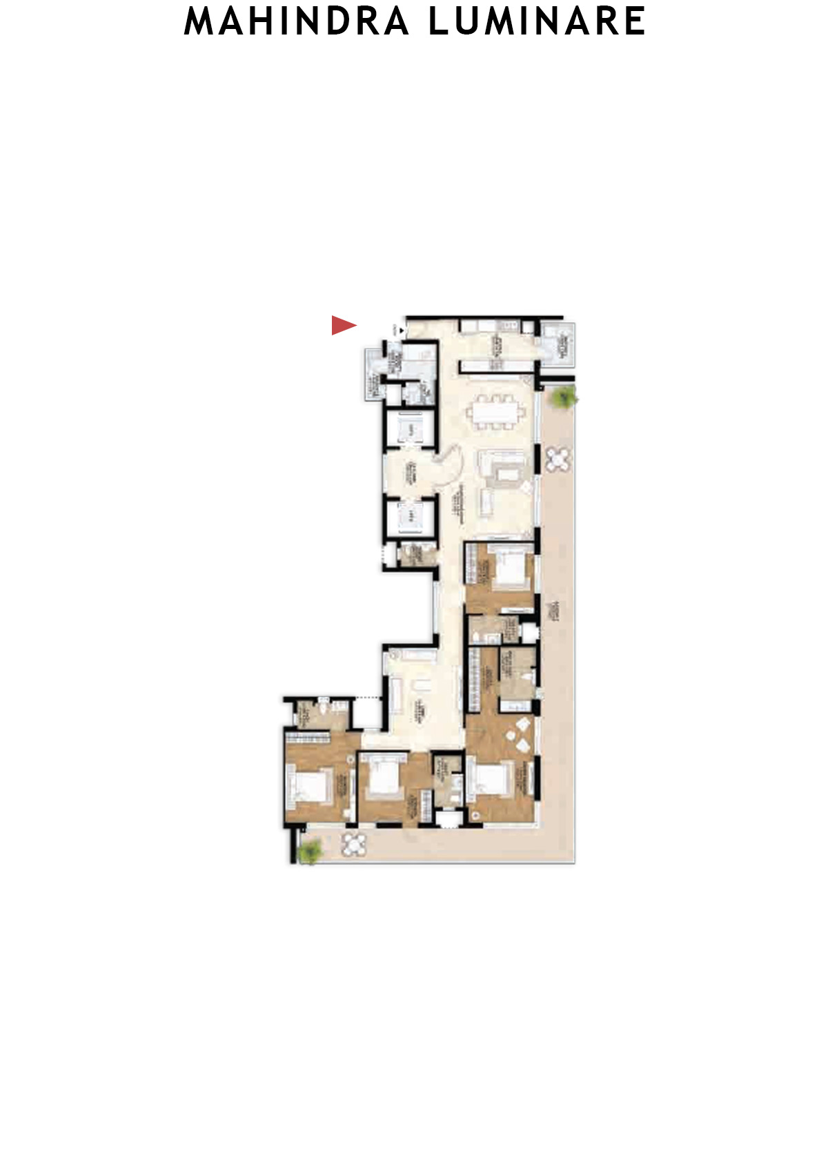 Mahindra Luminare Tower C Unit 4 Floor Plan