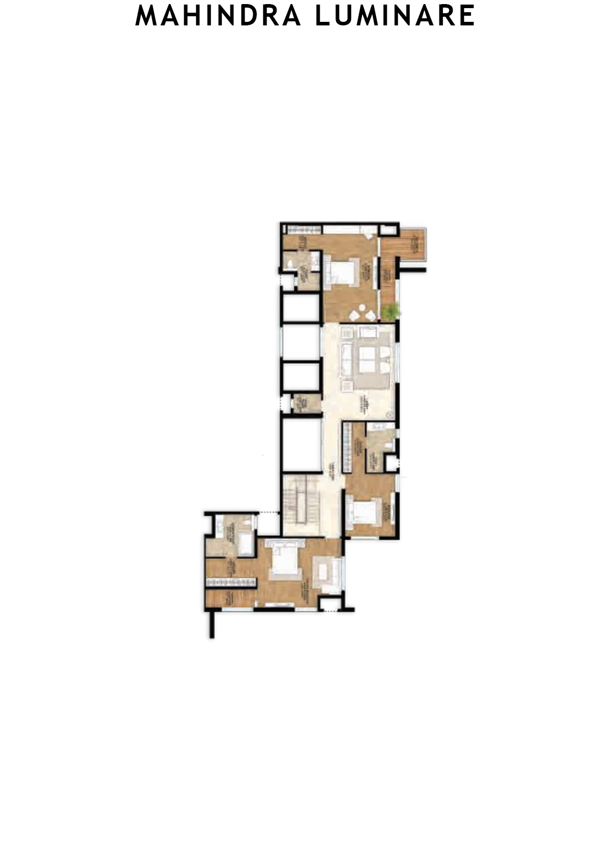 Mahindra Luminare Tower C Unit 4 (Penthouse) Floor Plan