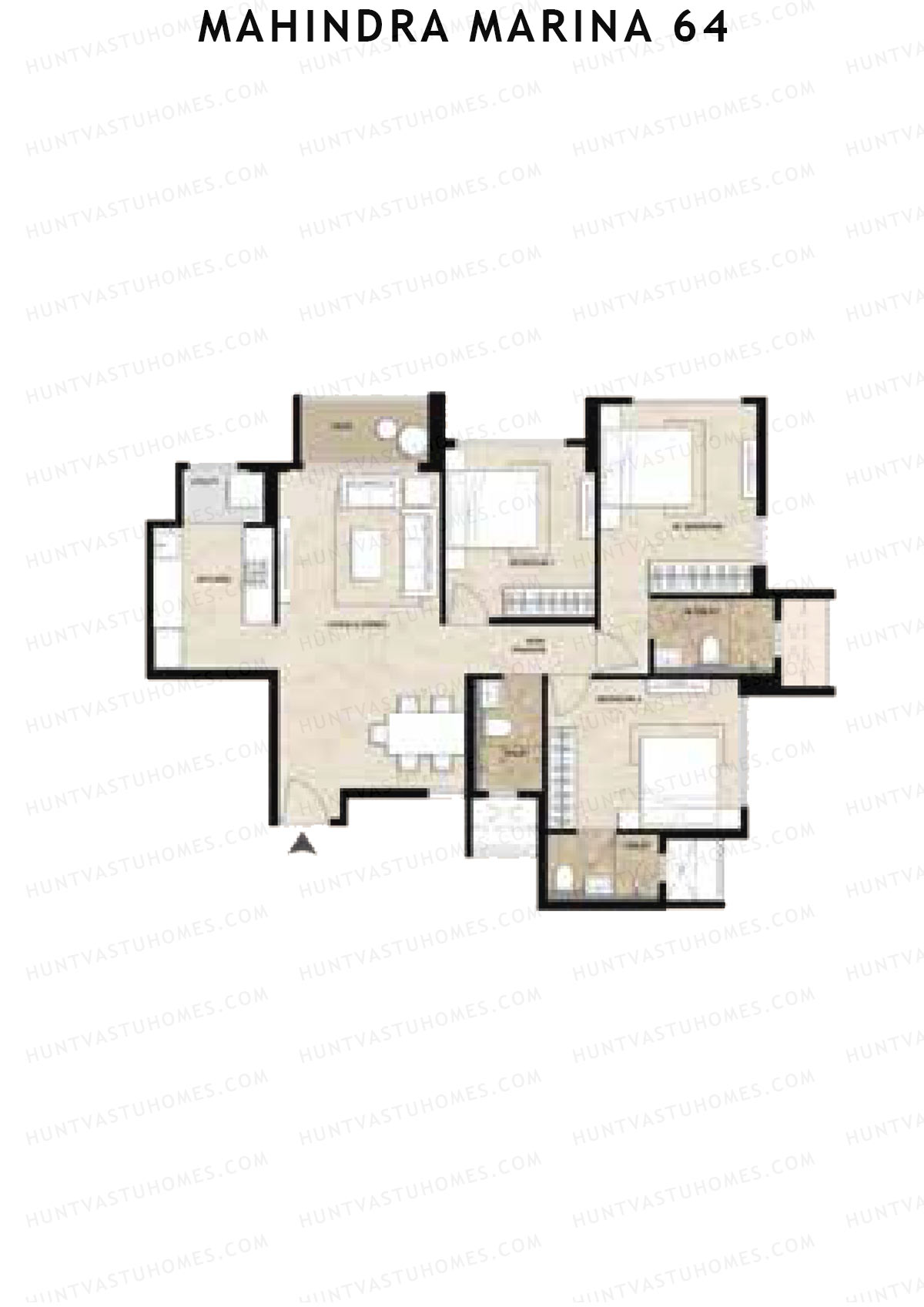 Mahindra Marina 64 Tower G Unit 2 Floor Plan
